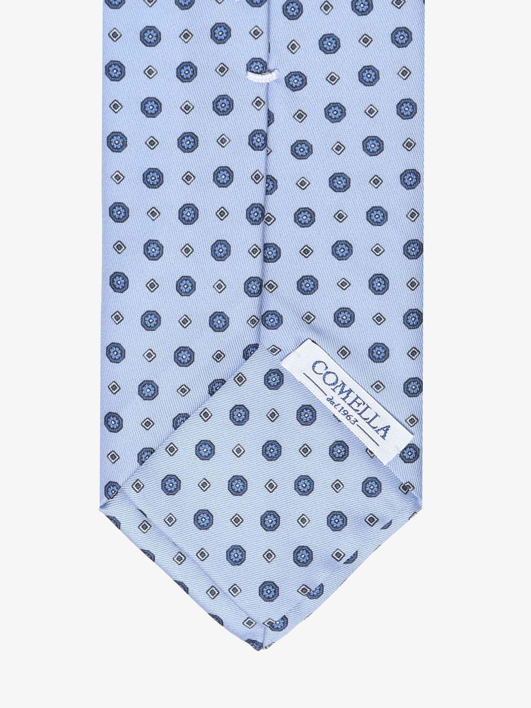Cravatta con fantasia - Azzurra - Comella Sartoria