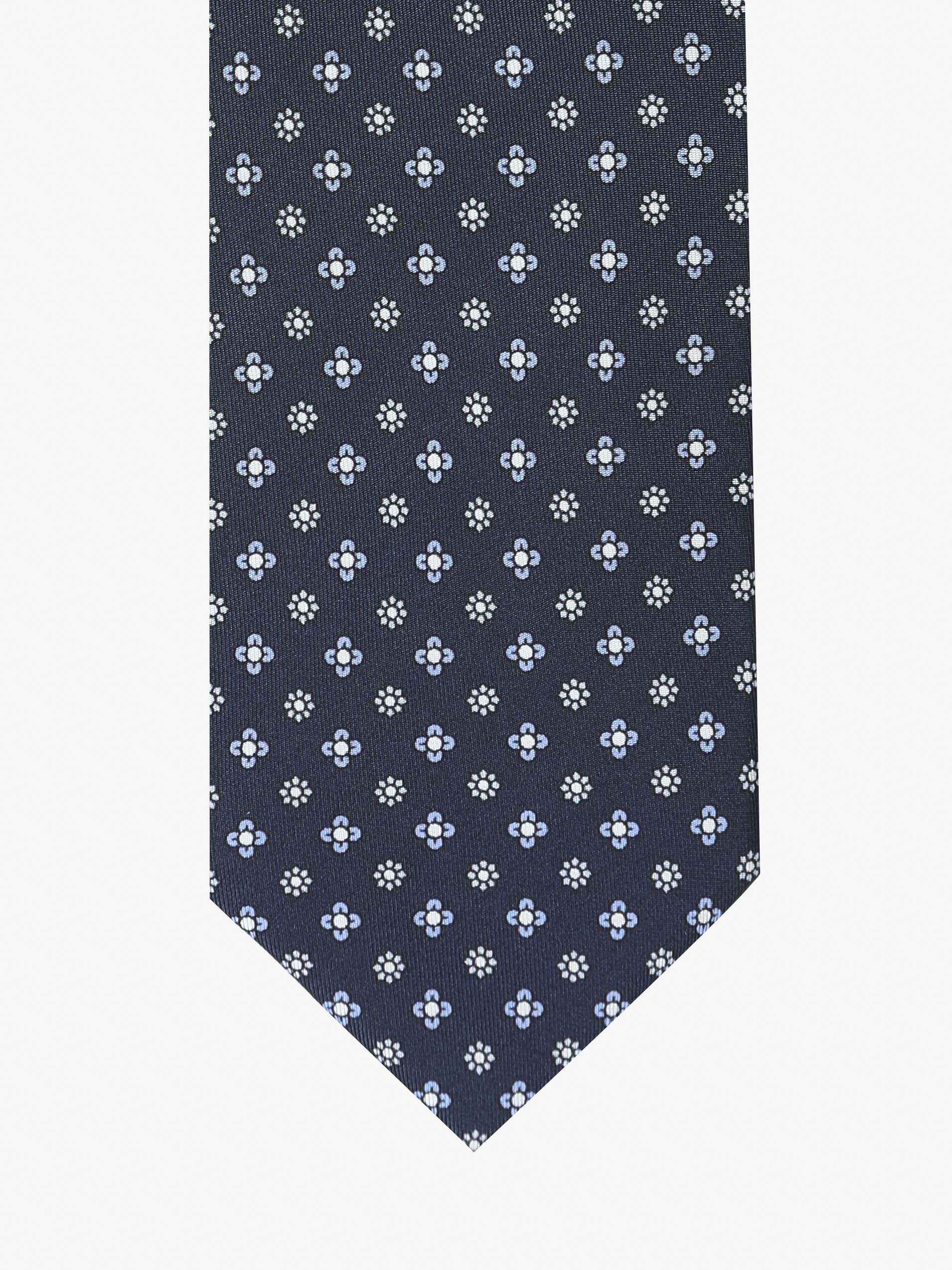 Cravatta con fantasia - Blu Scuro - Comella Sartoria