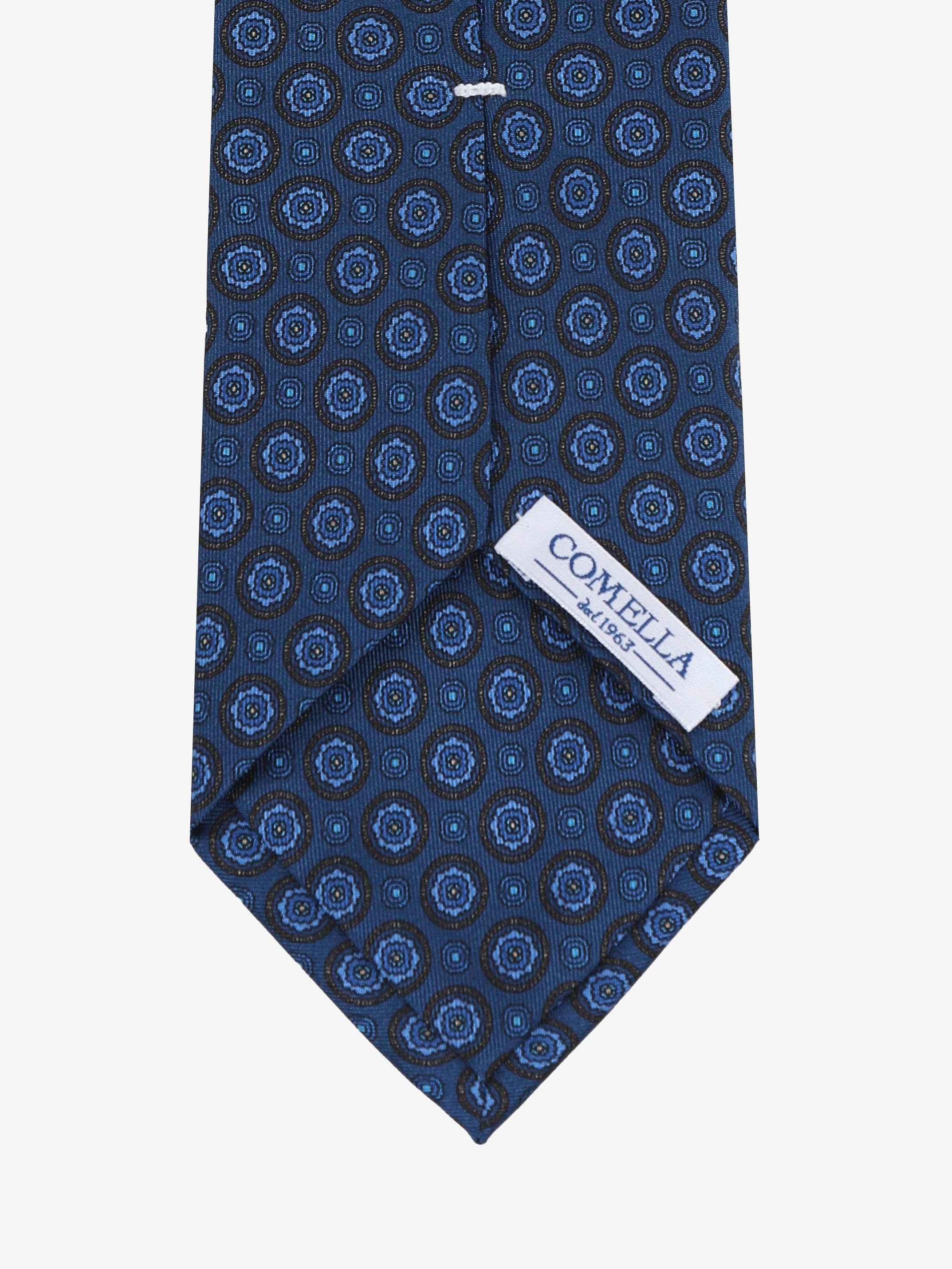 Cravatta con fantasia - Blu - Comella Sartoria