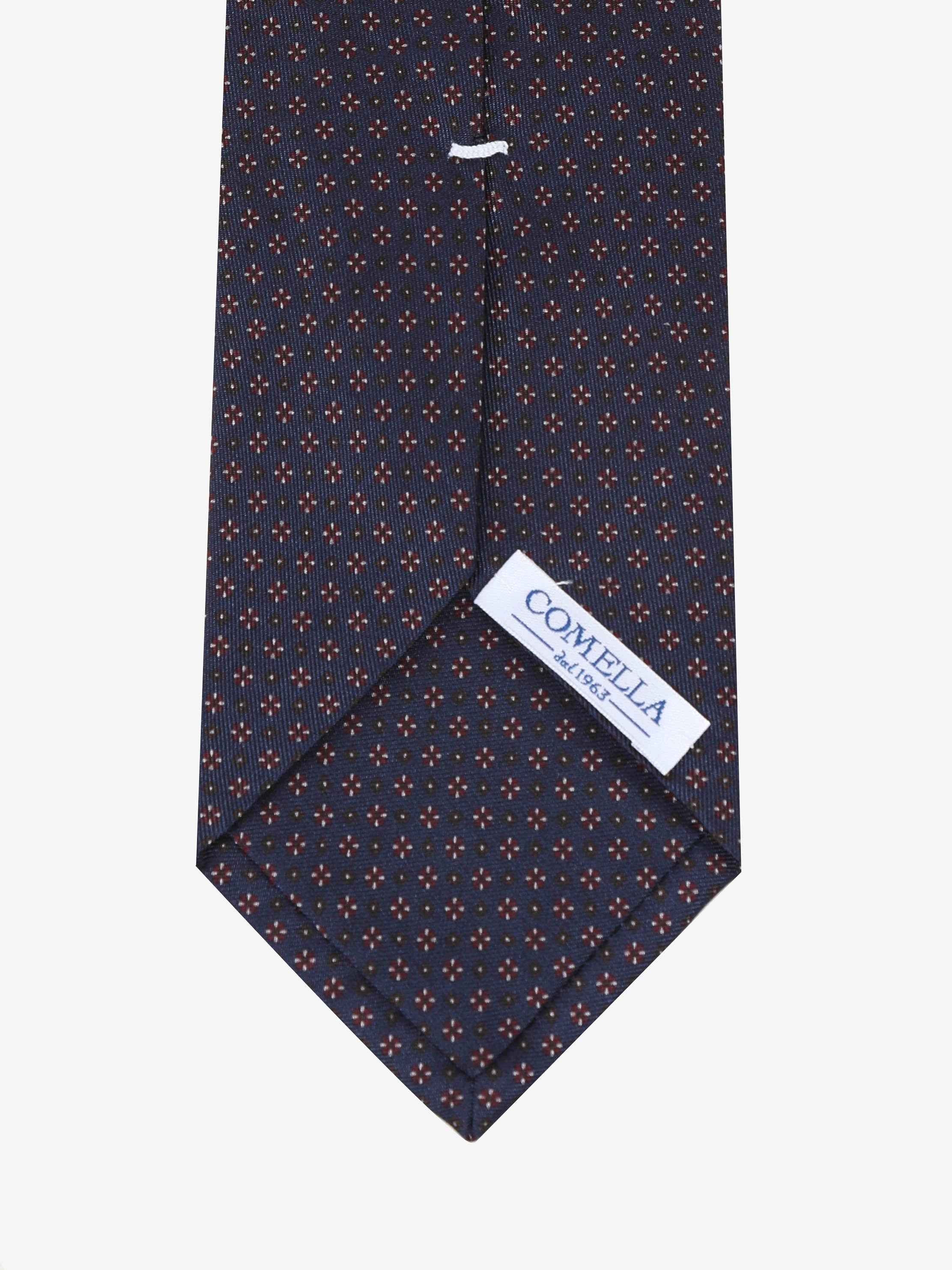 Cravatta con fantasia - Blu Scuro - Comella Sartoria