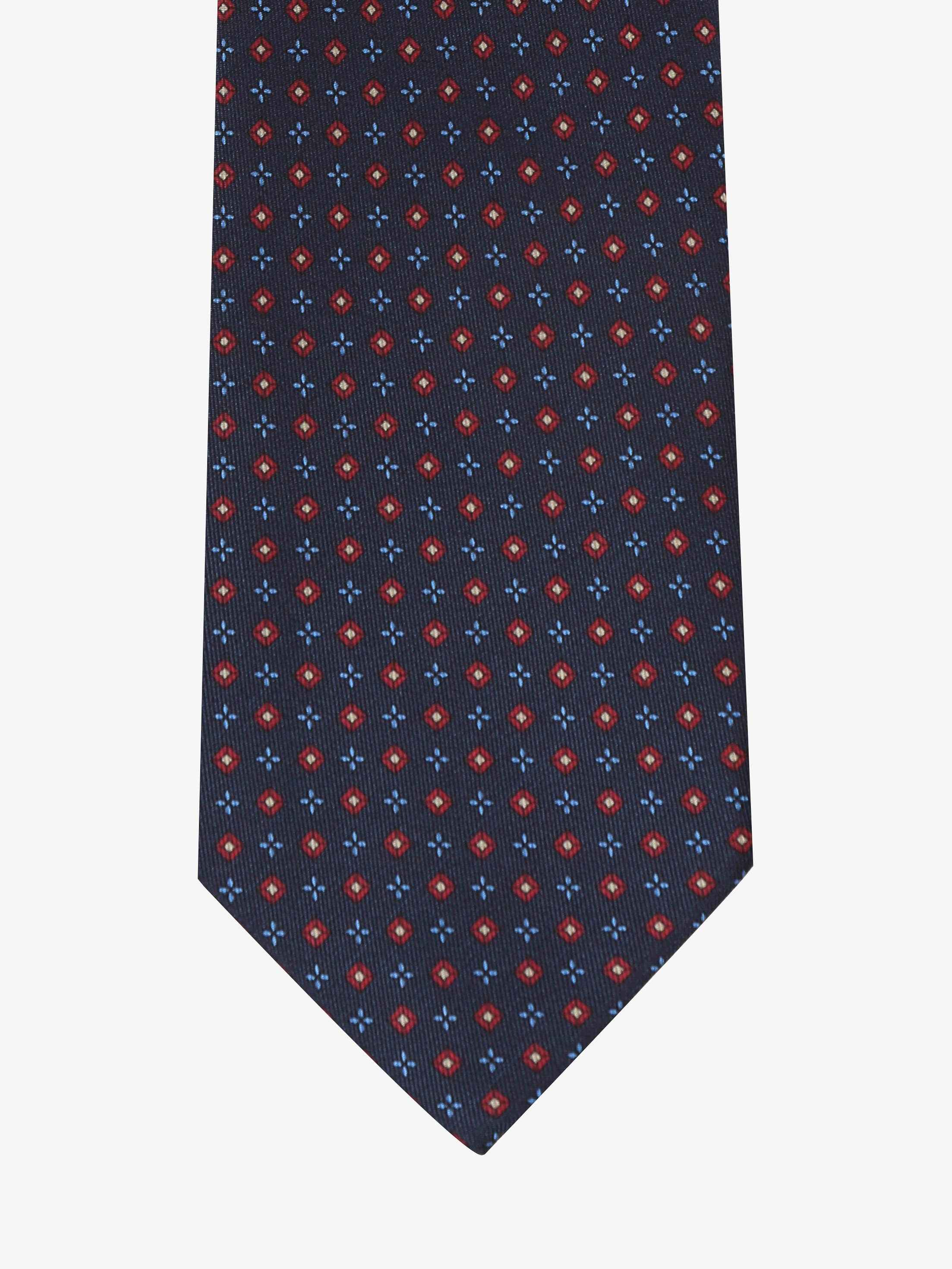 Cravatta con fantasia - Blu Scuro - Comella Sartoria