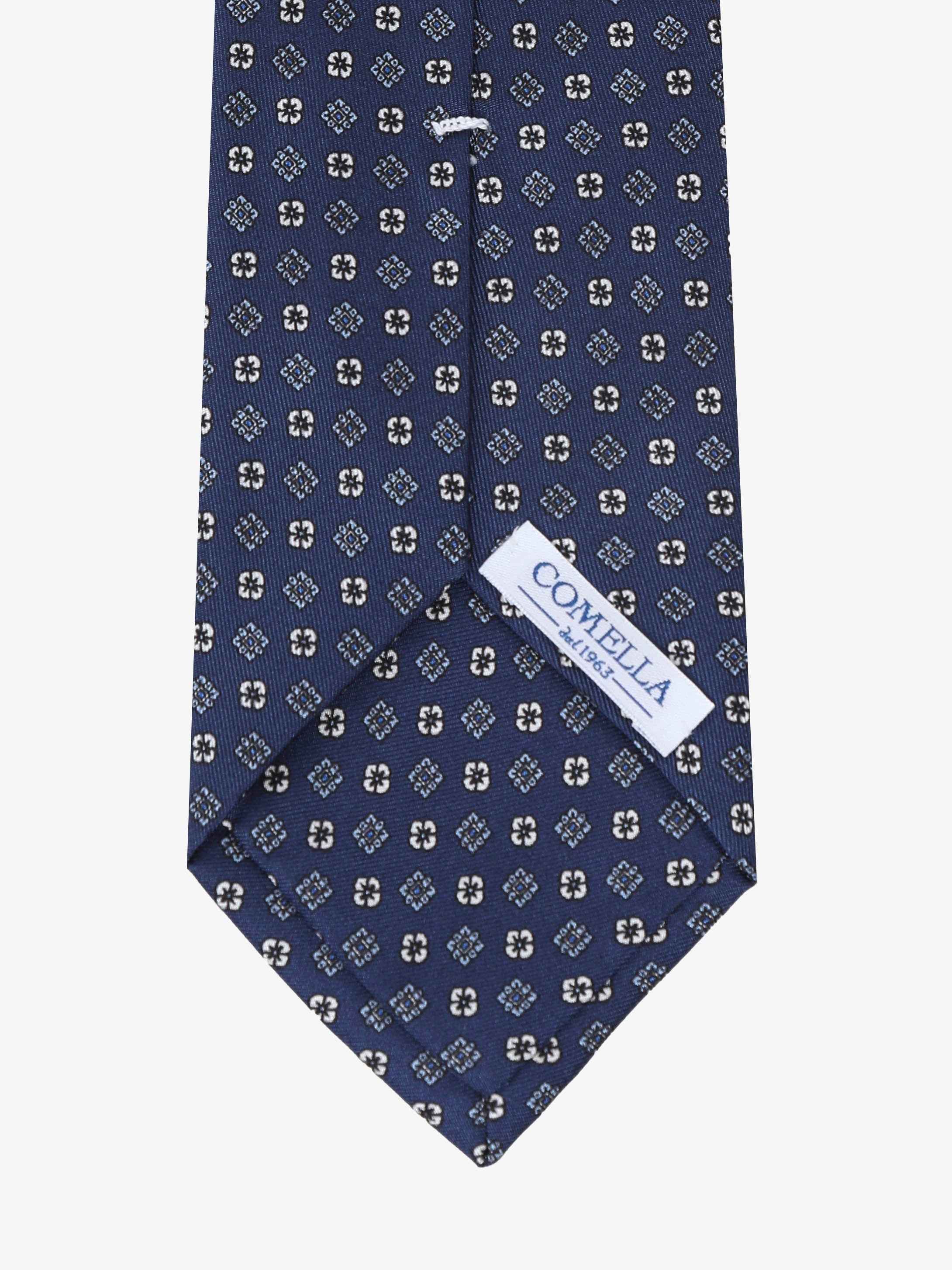 Cravatta con fantasia - Blu - Comella Sartoria