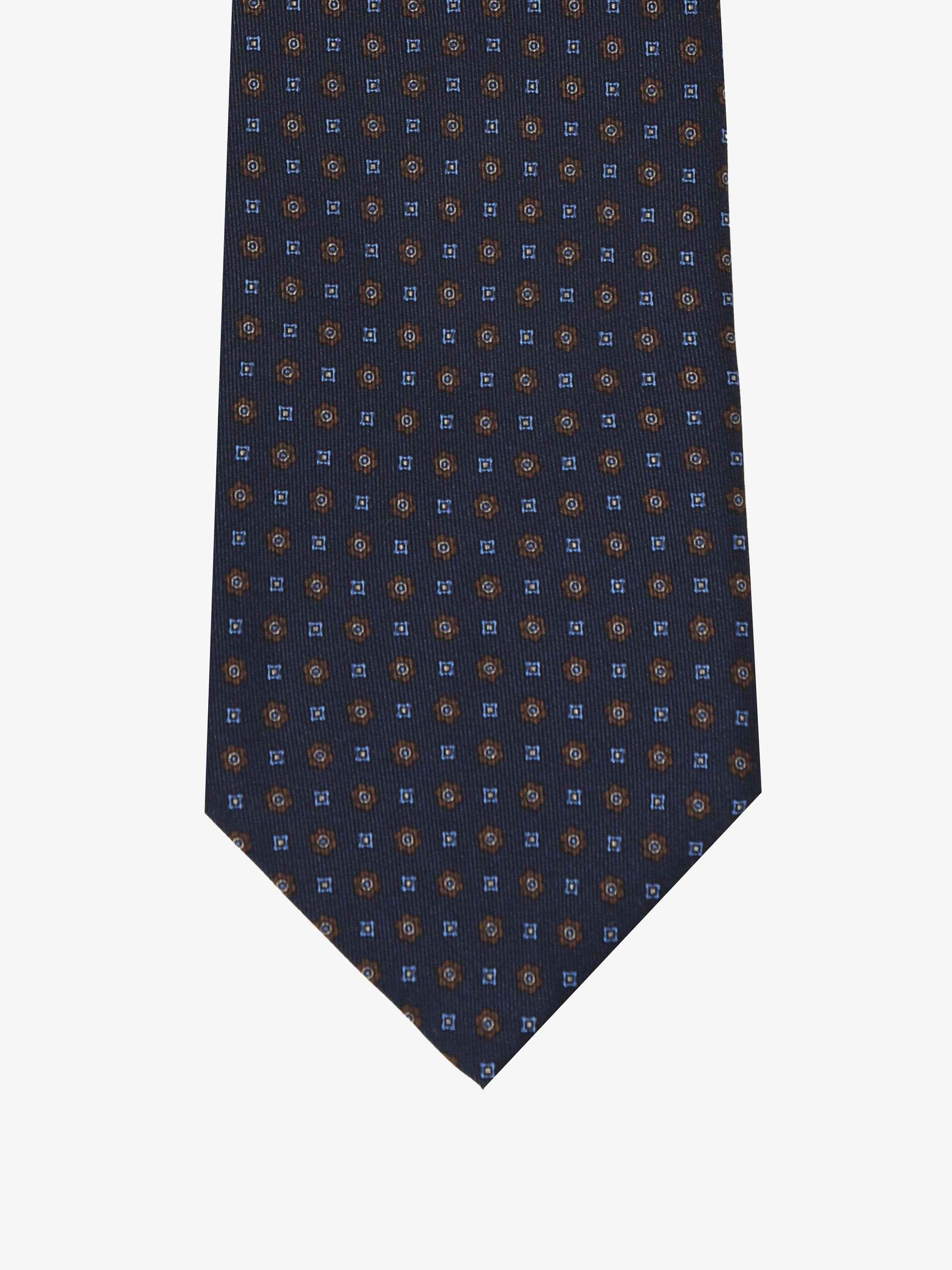 Cravatta con fantasia - Blu Scuro - Comella Sartoria