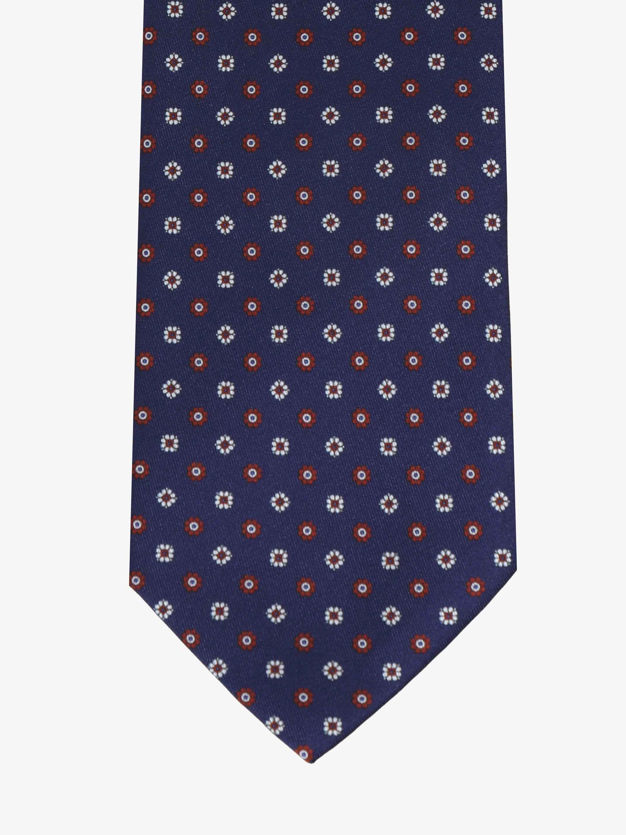 Cravatta con fantasia - Blu Scuro - Comella Sartoria