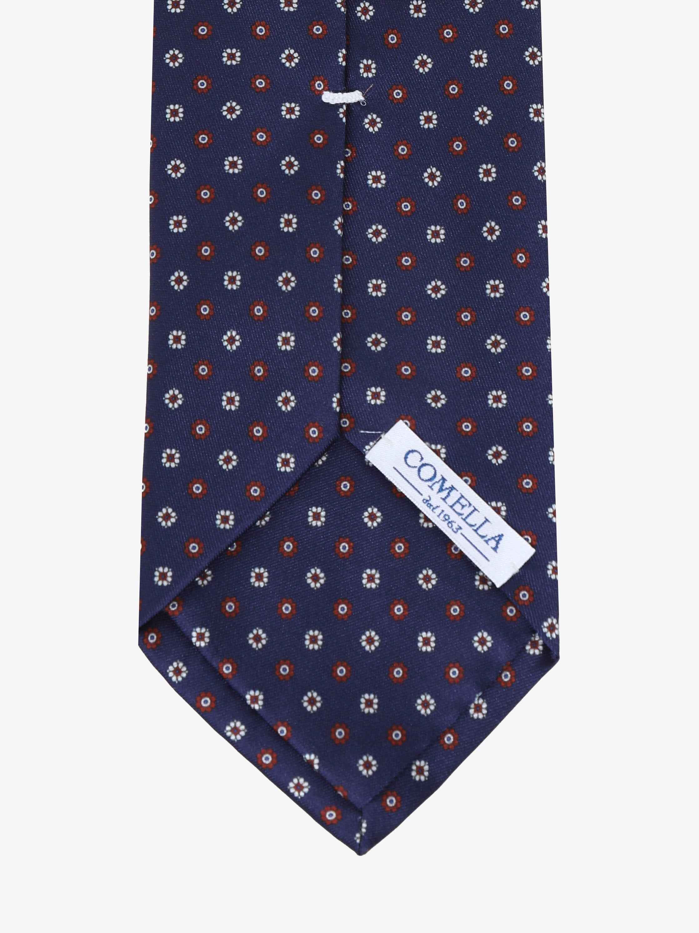 Cravatta con fantasia - Blu Scuro - Comella Sartoria