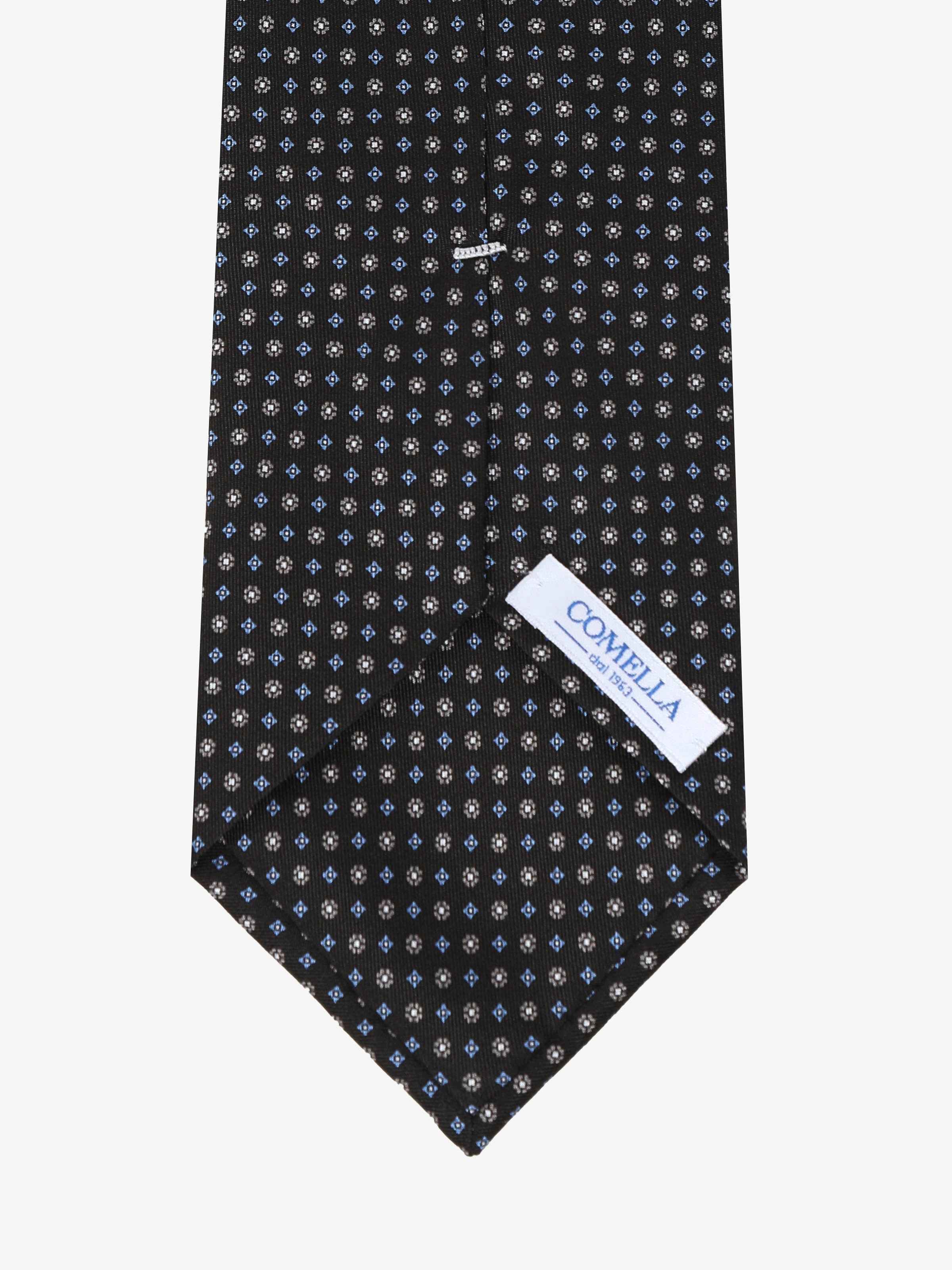 Cravatta con fantasia - Blu Scuro - Comella Sartoria