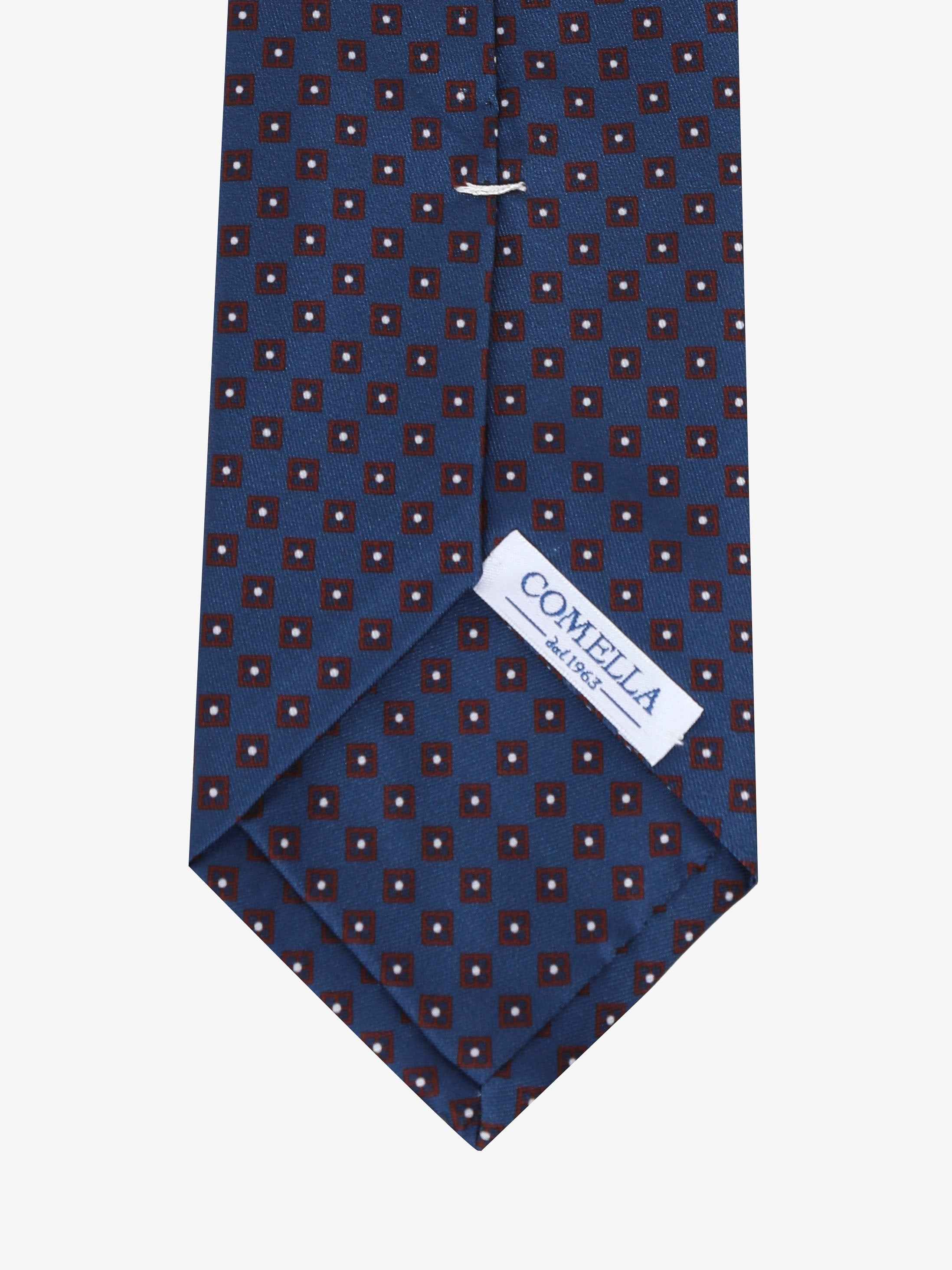 Cravatta con fantasia - Blu - Comella Sartoria