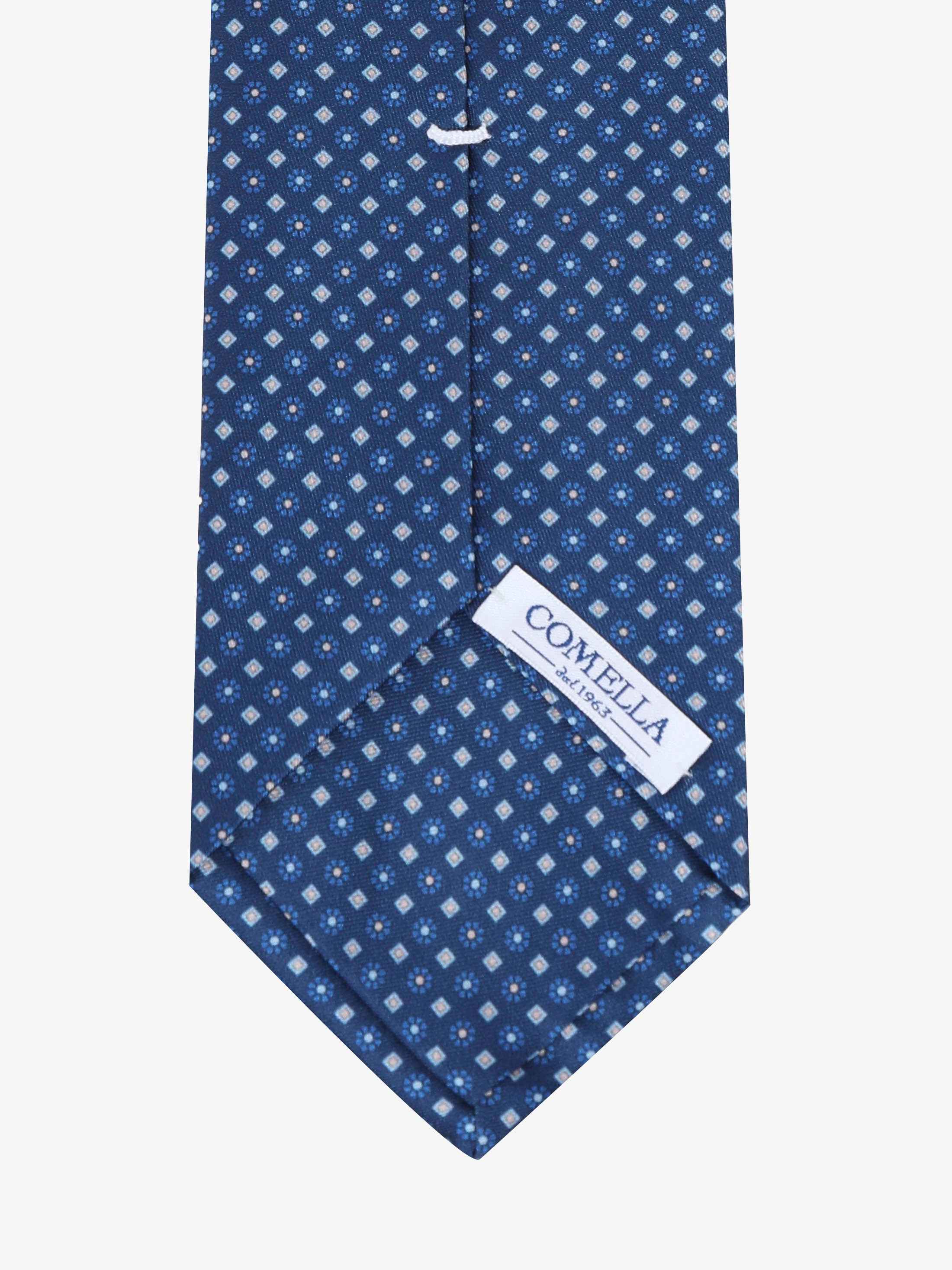 Cravatta con fantasia - Blu - Comella Sartoria