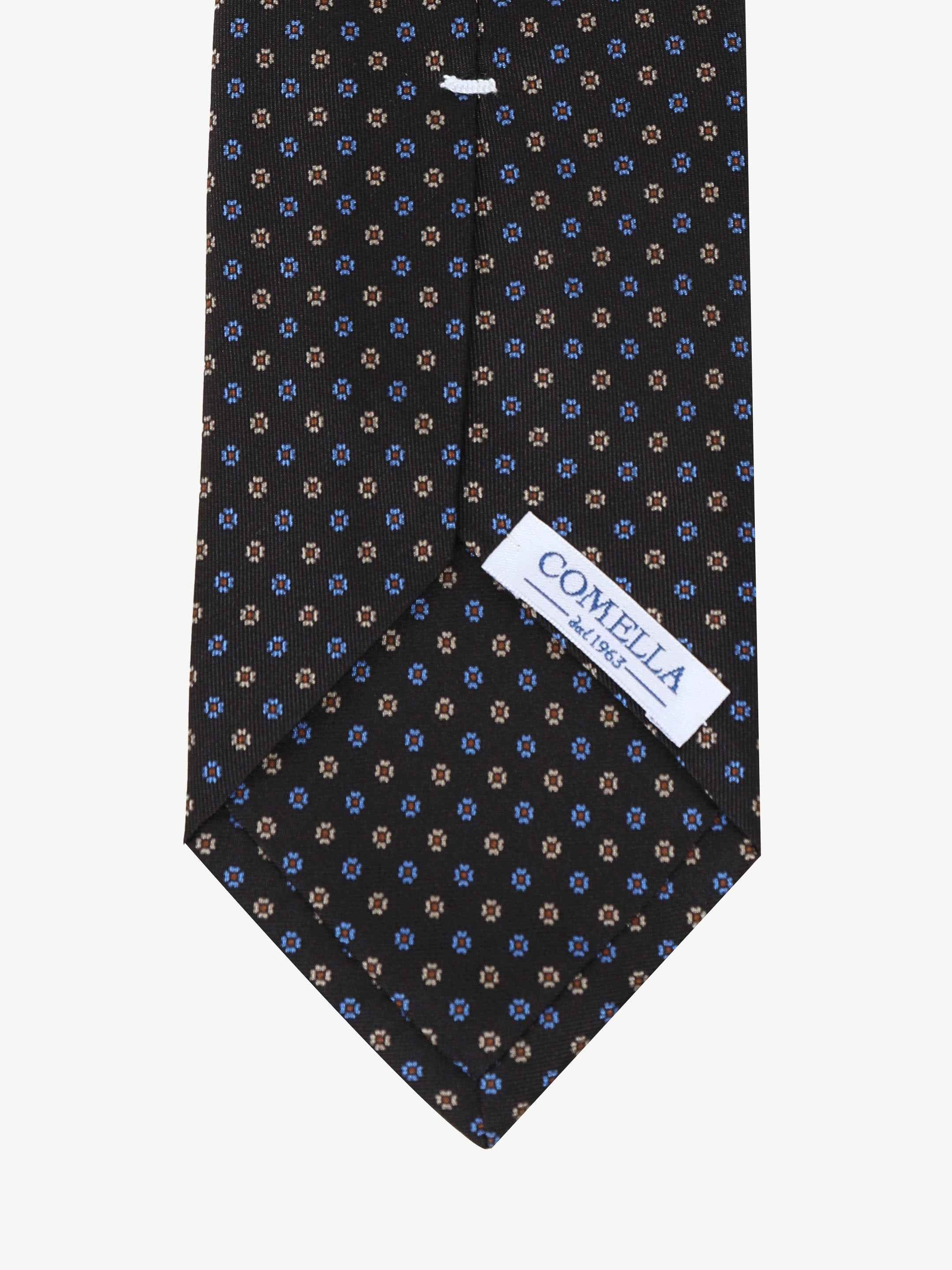 Cravatta con fantasia - Blu Scuro - Comella Sartoria