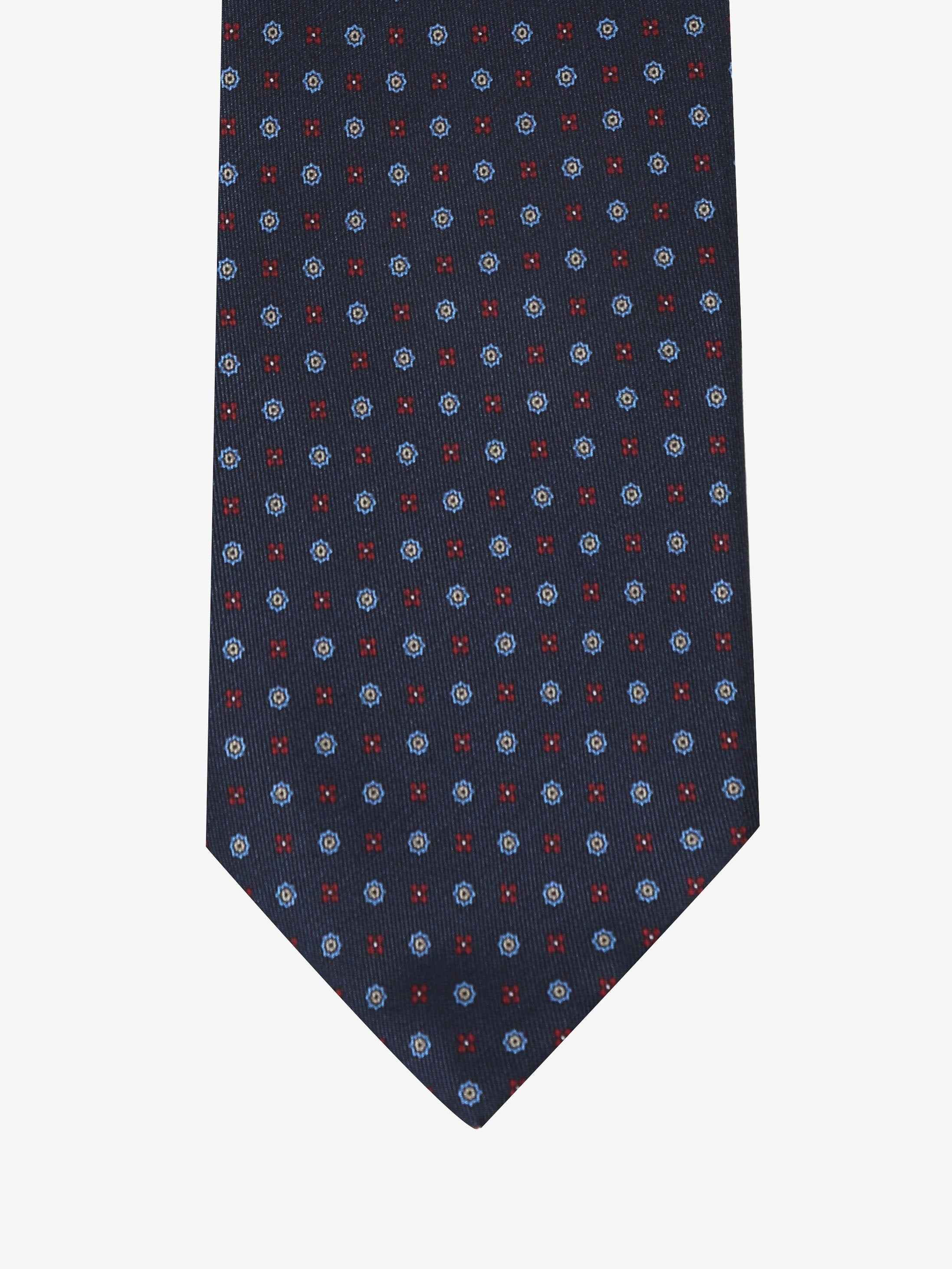 Cravatta con fantasia - Blu Scuro - Comella Sartoria