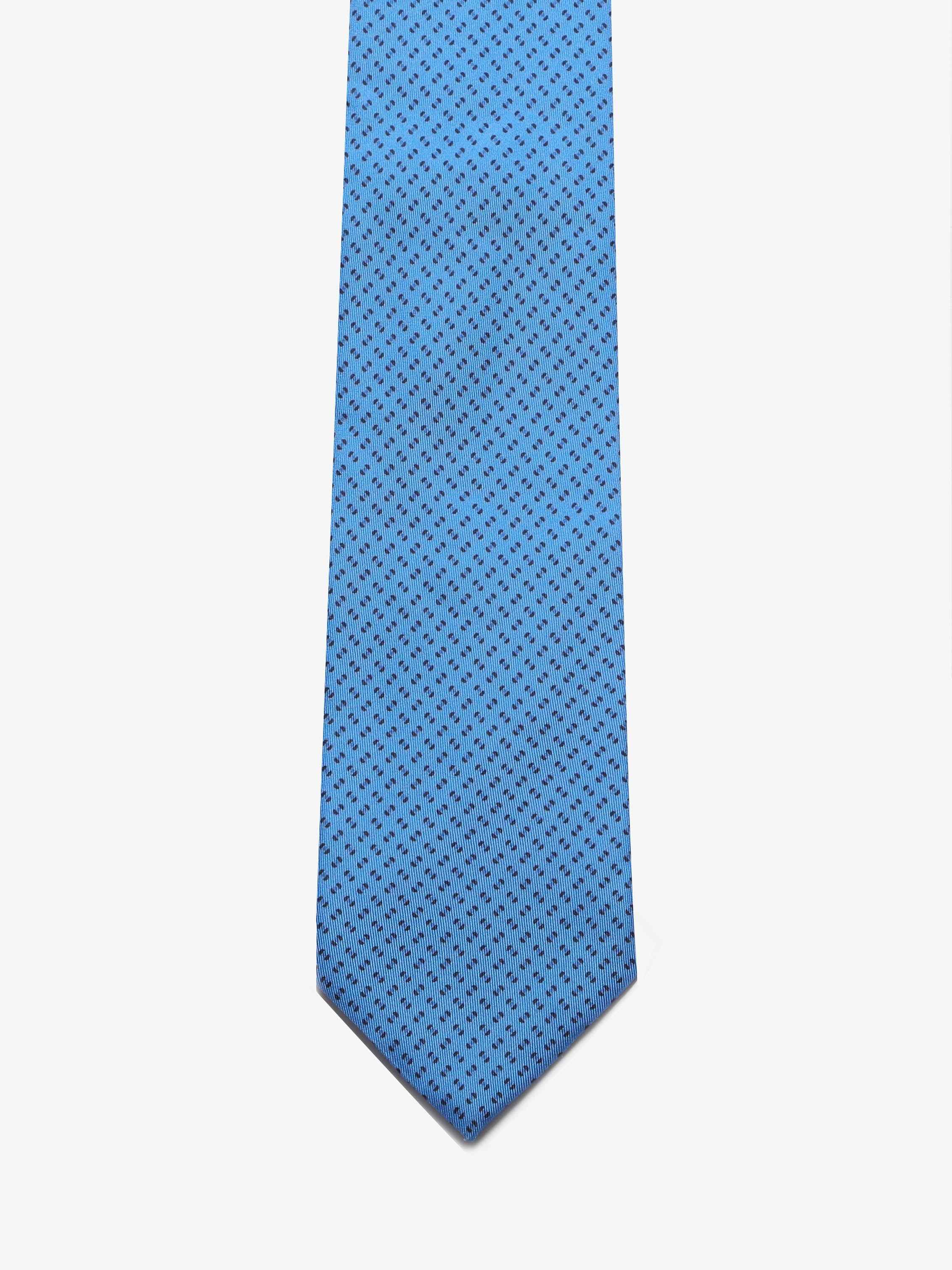 Cravatta con fantasia - Azzurra - Comella Sartoria