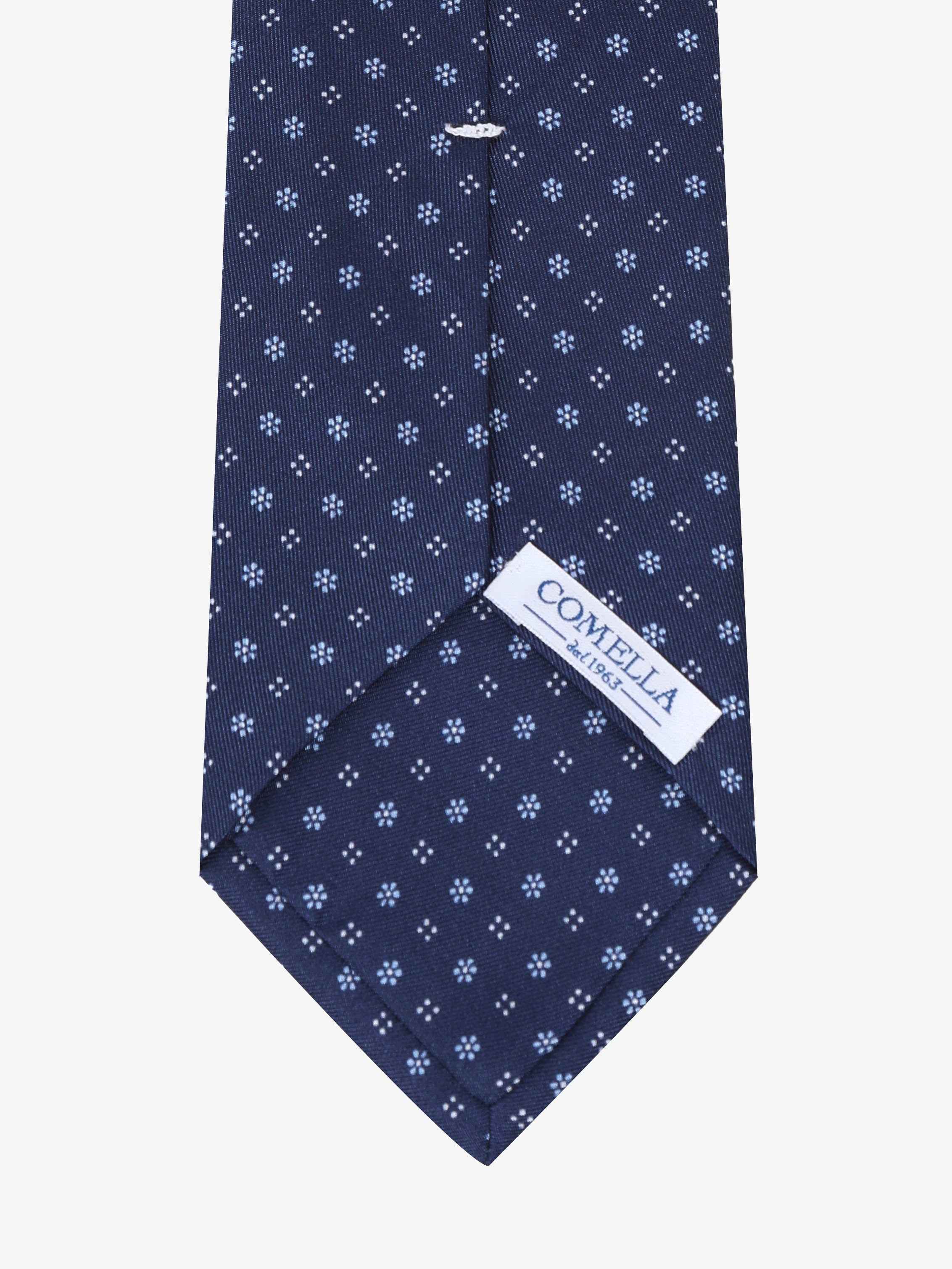 Cravatta con fantasia - Blu - Comella Sartoria