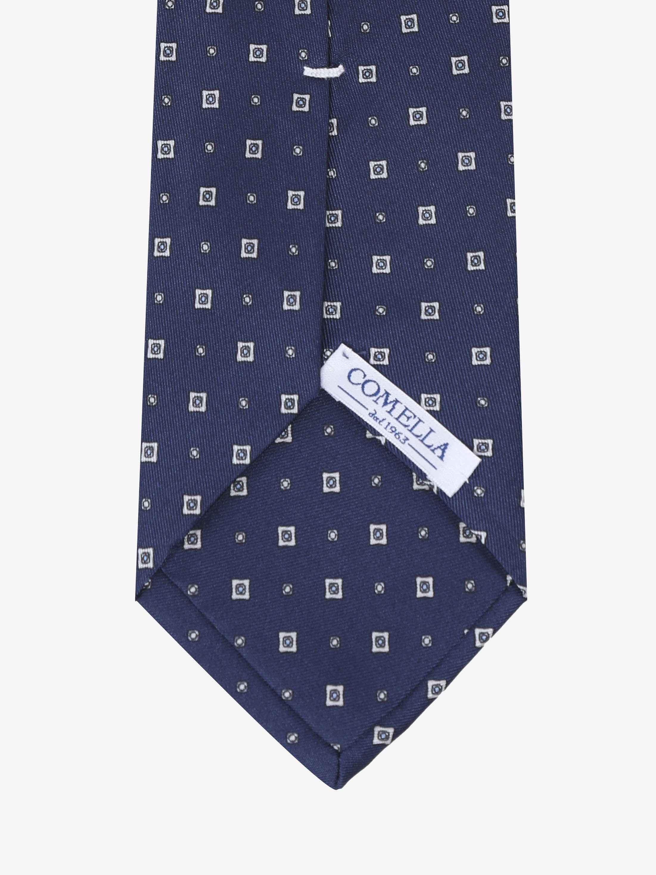 Cravatta con fantasia - Blu - Comella Sartoria