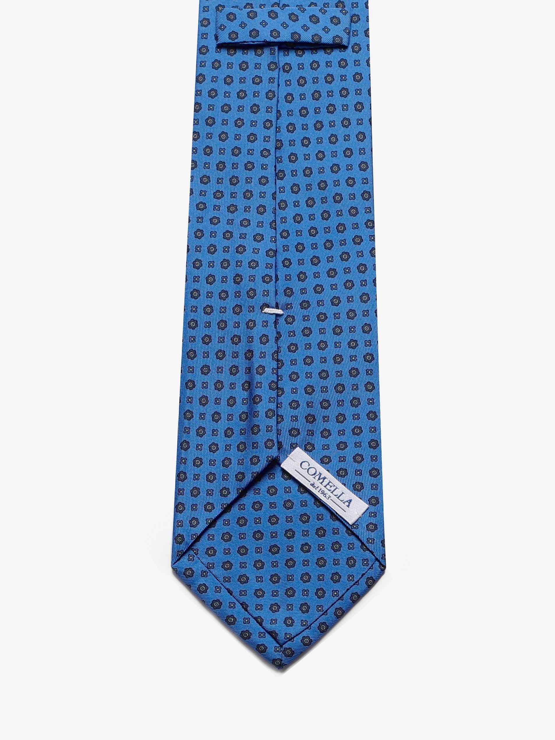 Cravatta con fantasia - Azzurra - Comella Sartoria