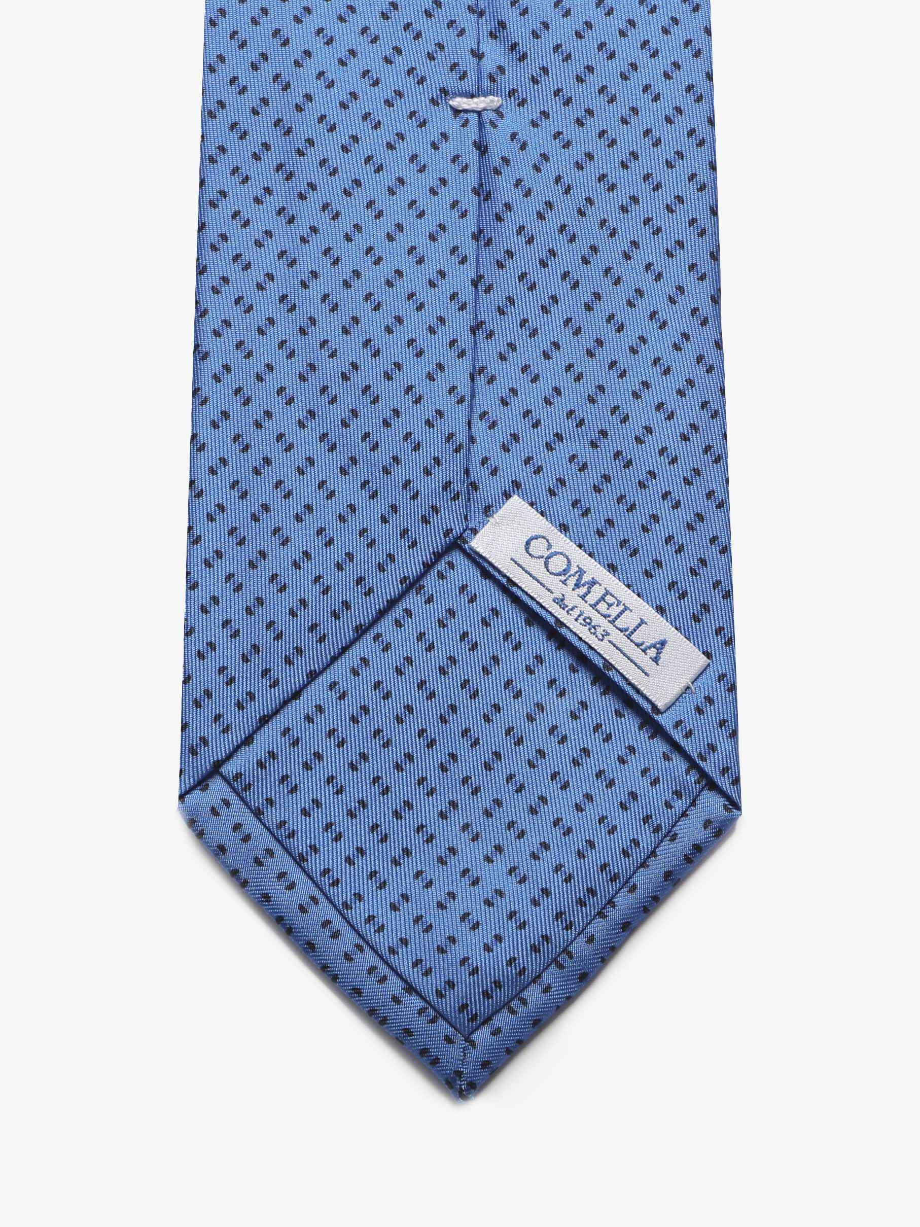 Cravatta con fantasia - Azzurra - Comella Sartoria