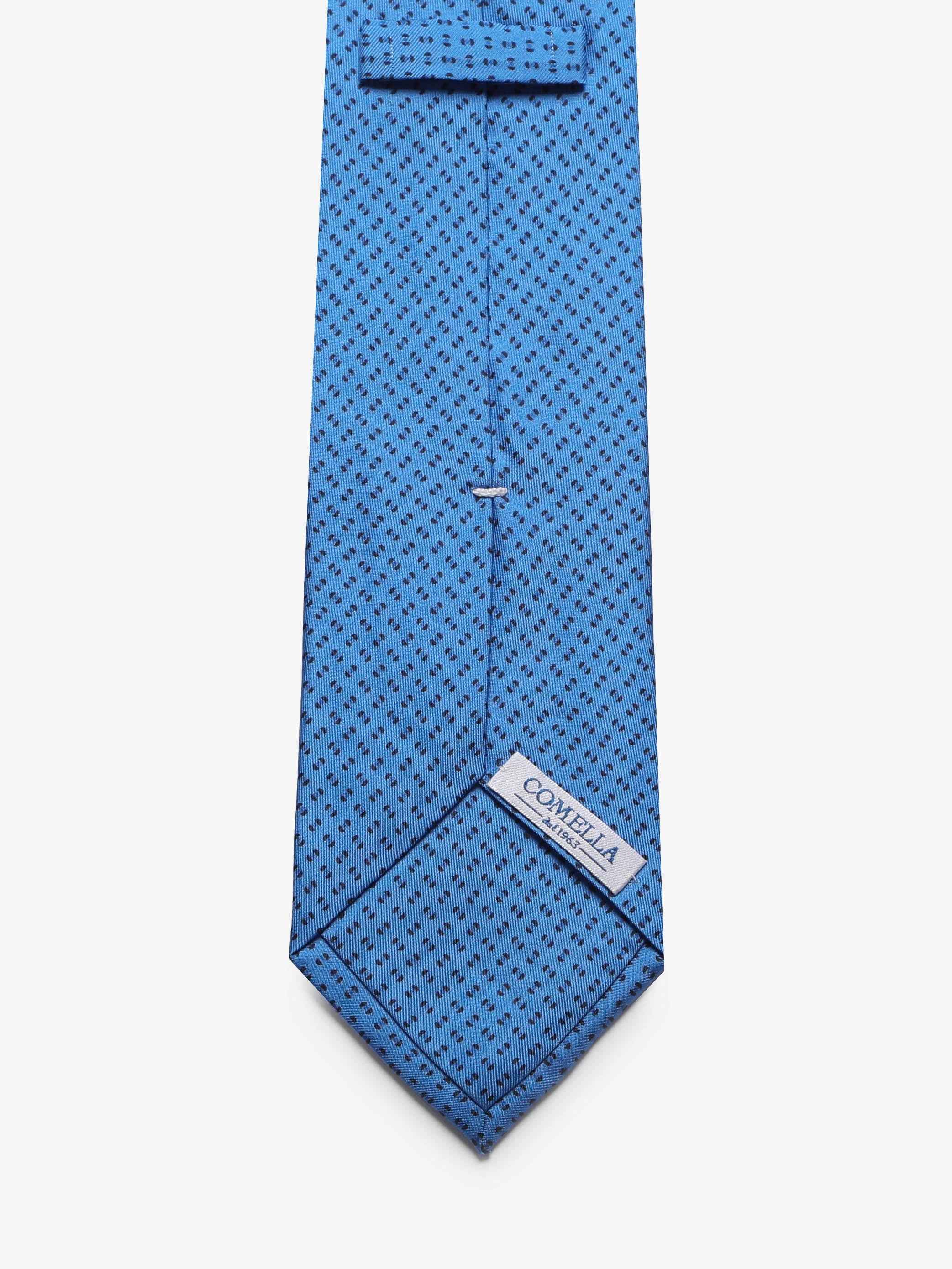 Cravatta con fantasia - Azzurra - Comella Sartoria