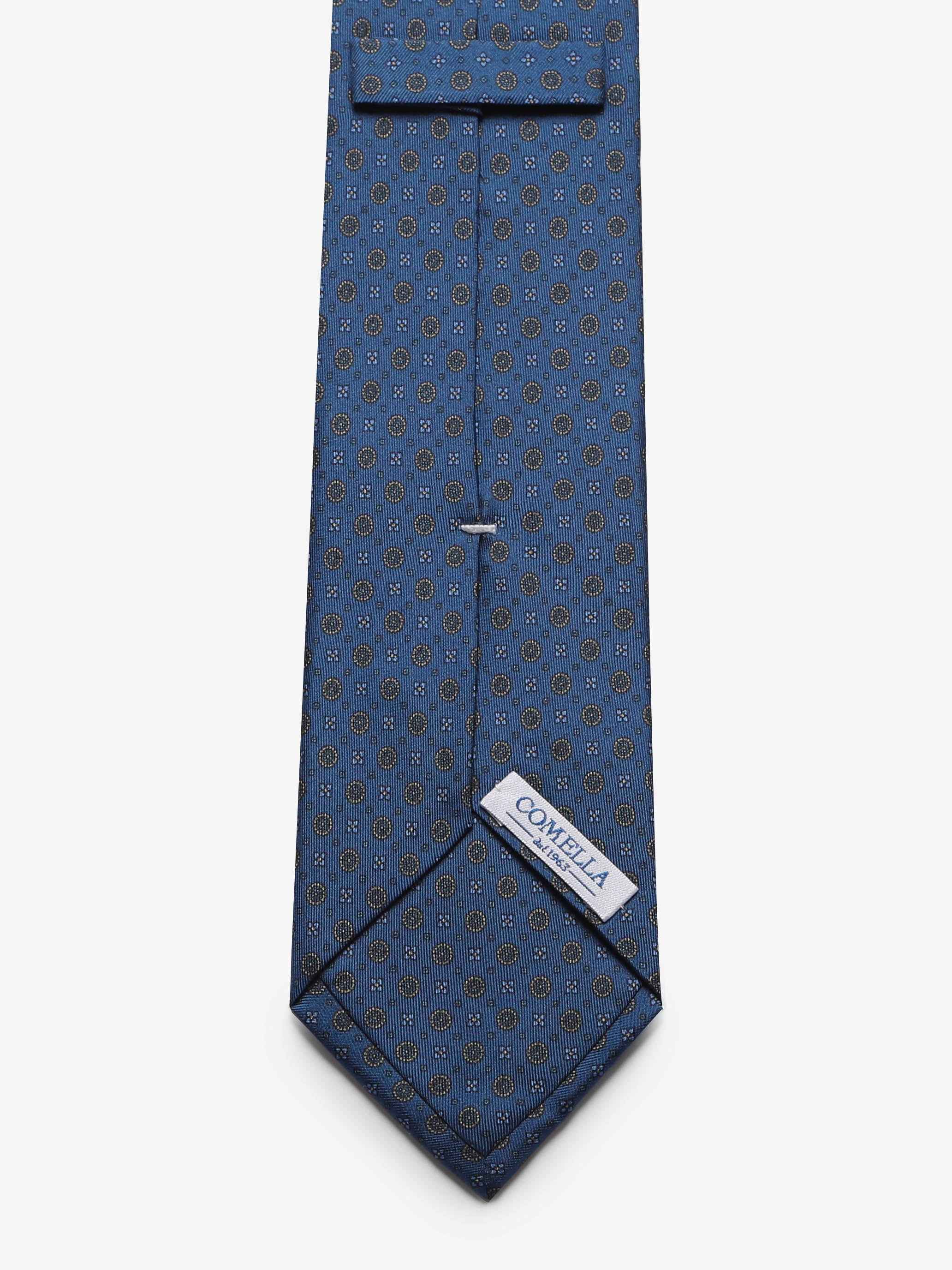 Cravatta con fantasia - Blu - Comella Sartoria
