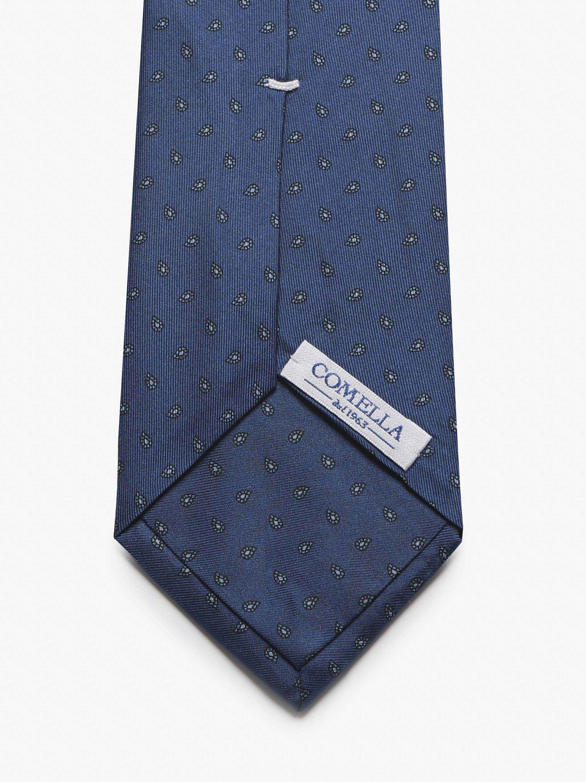 Cravatta con fantasia - Blu - Comella Sartoria
