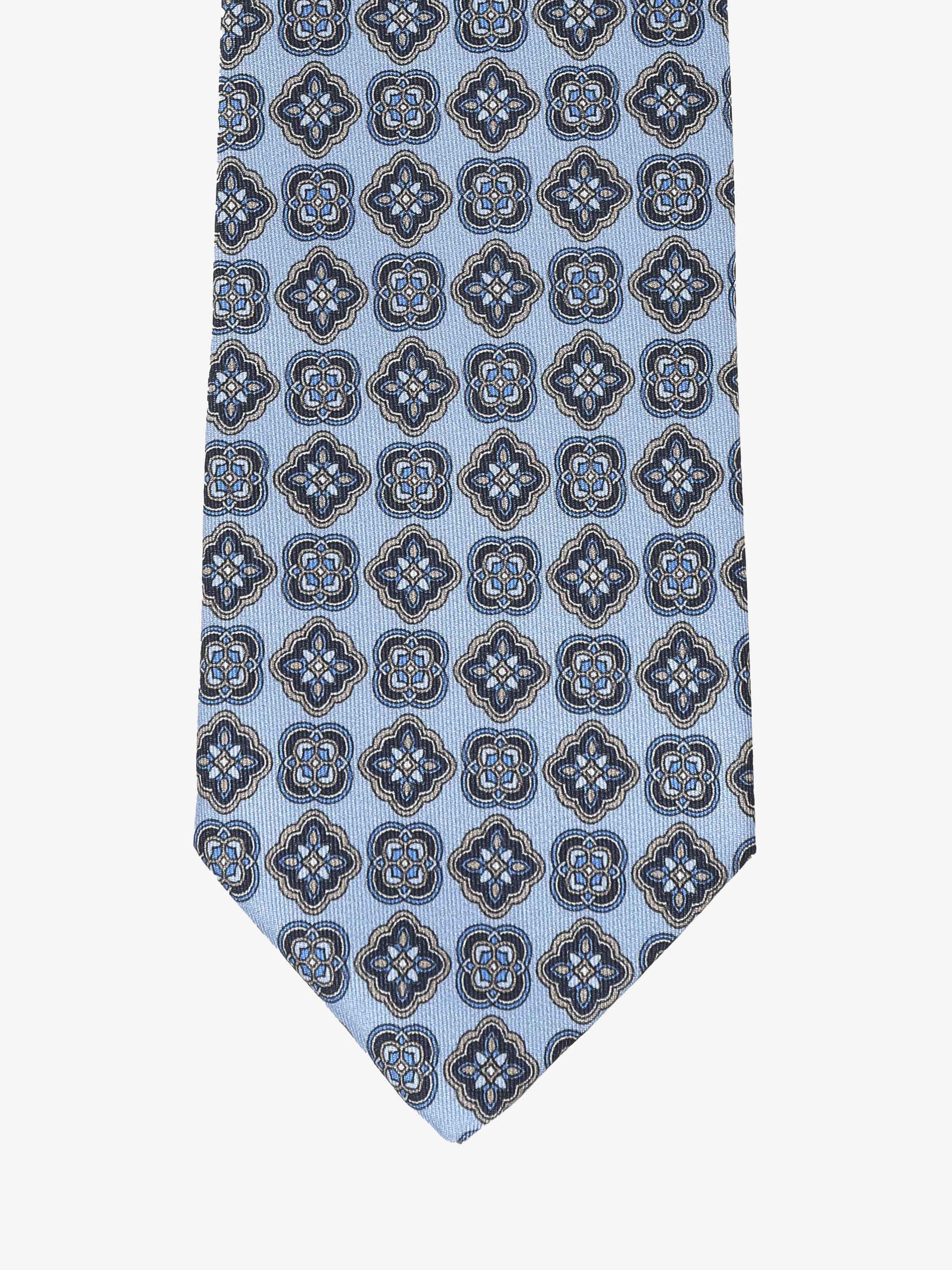 Cravatta con fantasia - Azzurra