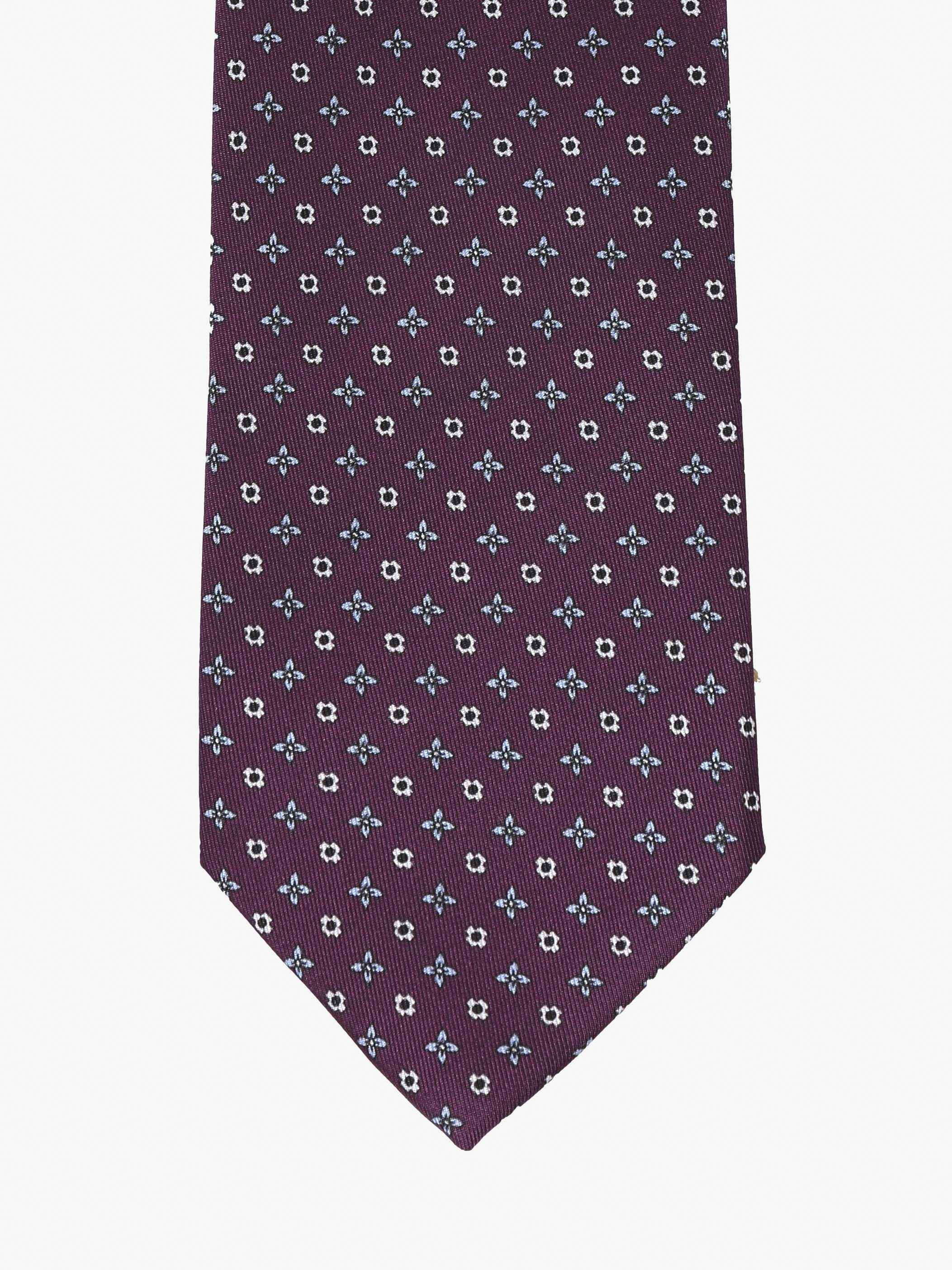 Cravatta con fantasia - Bordeaux