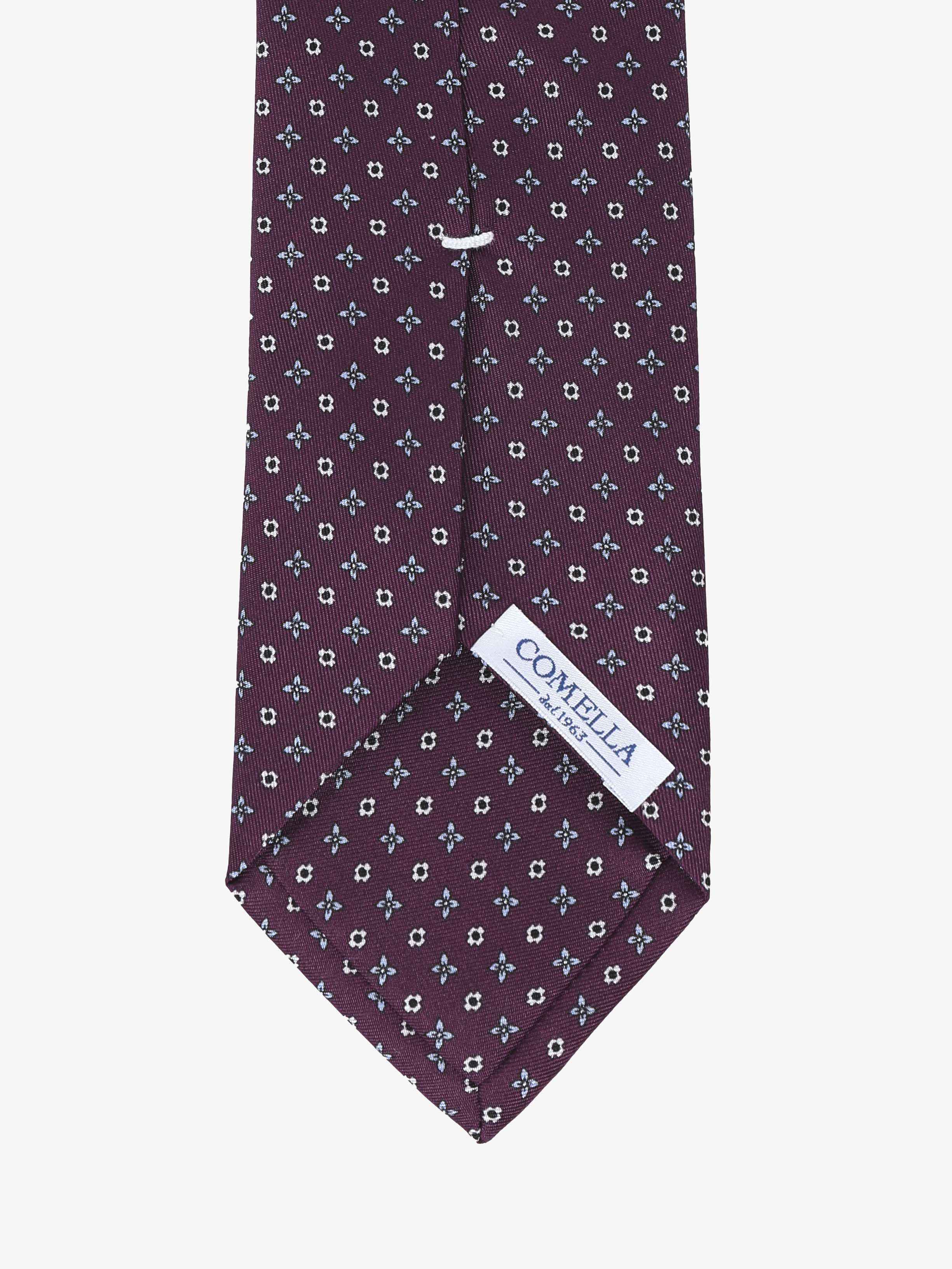 Cravatta con fantasia - Bordeaux