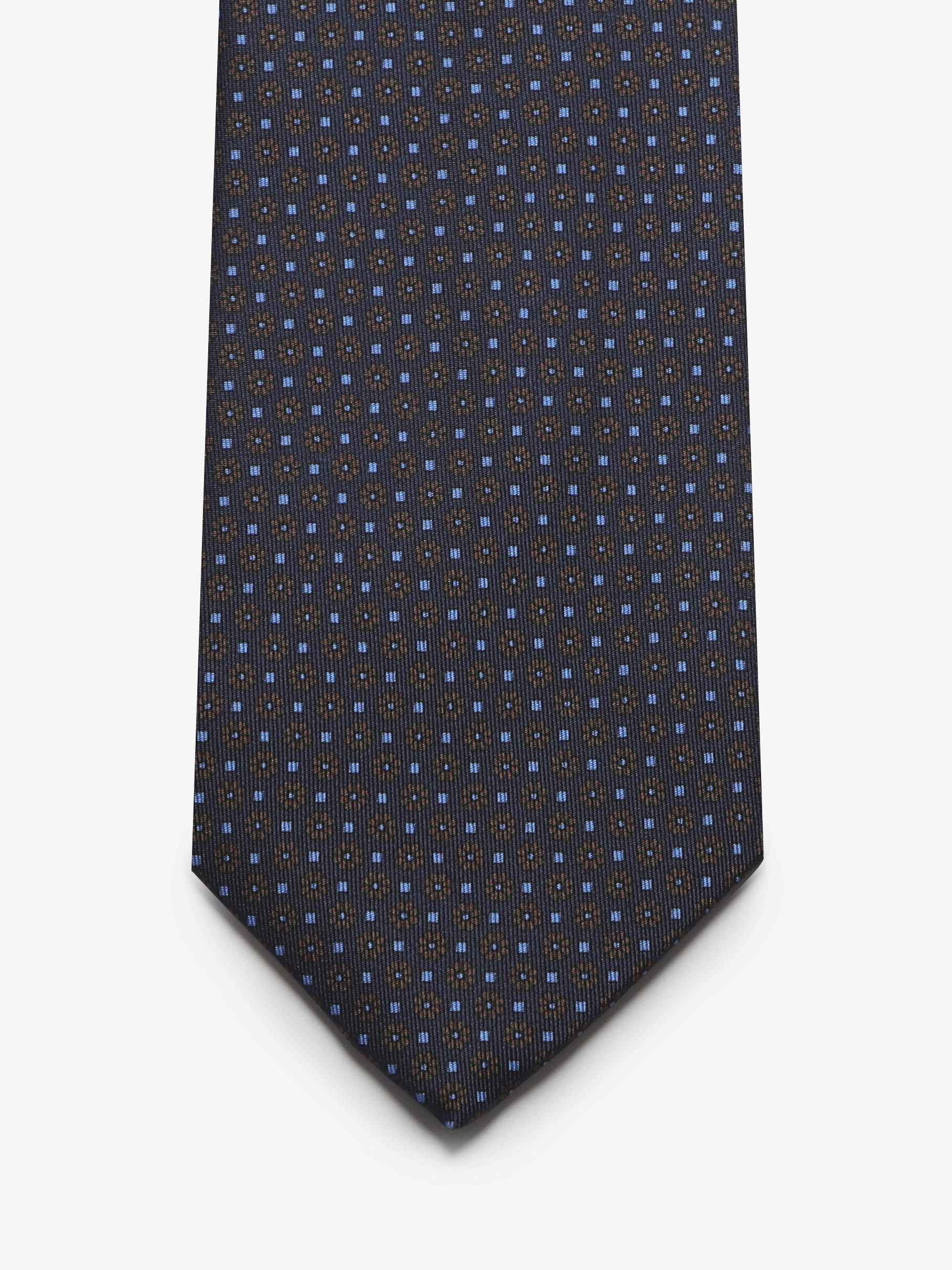 Cravatta con fantasia - Blu Scuro - Comella Sartoria