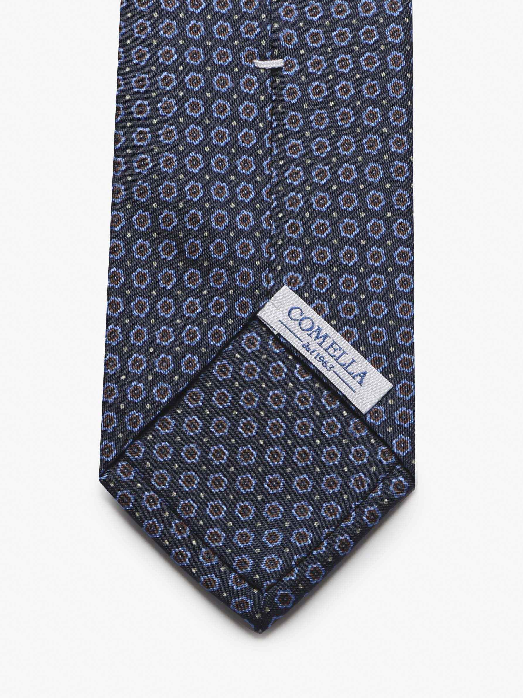Cravatta con fantasia - Blu - Comella Sartoria