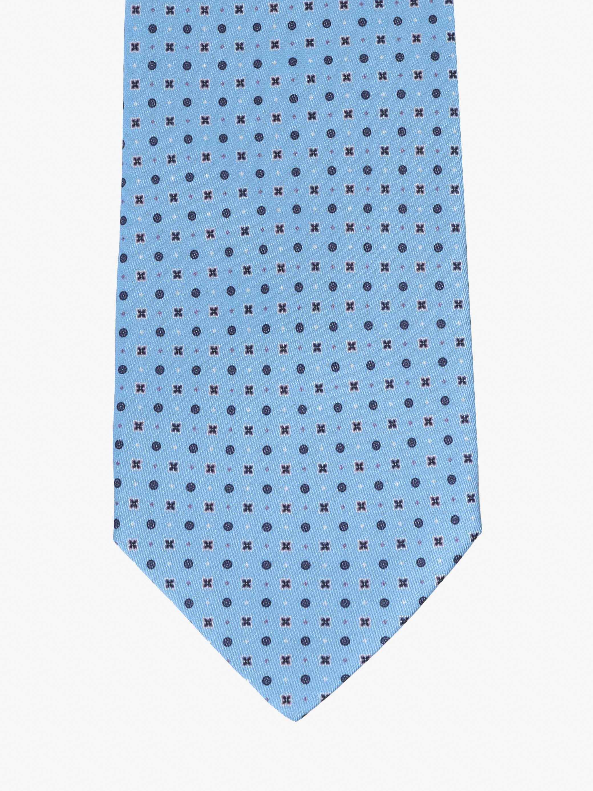 Cravatta con fantasia - Azzurra