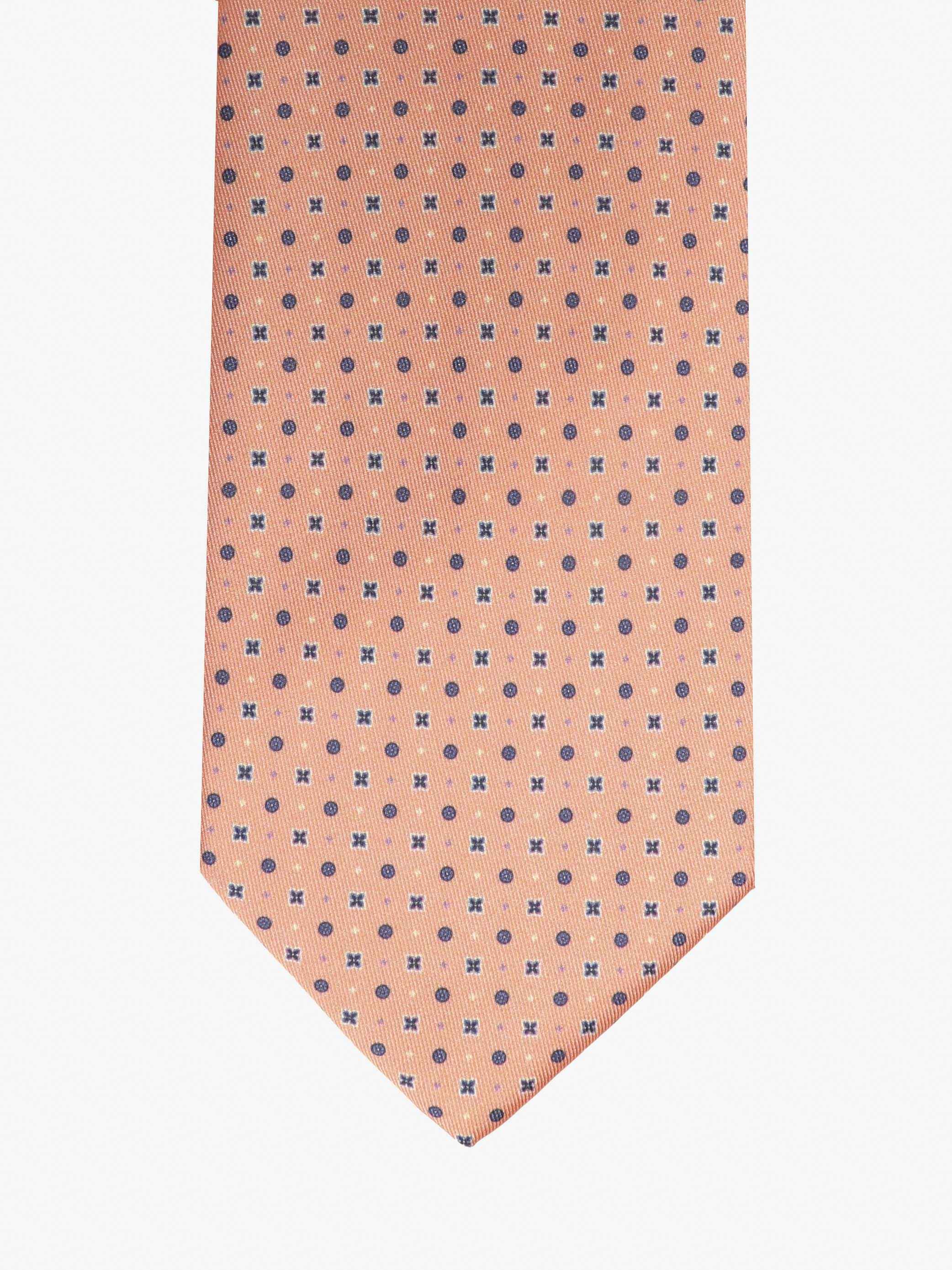 Cravatta con fantasia - Rosa Pesca - Comella Sartoria