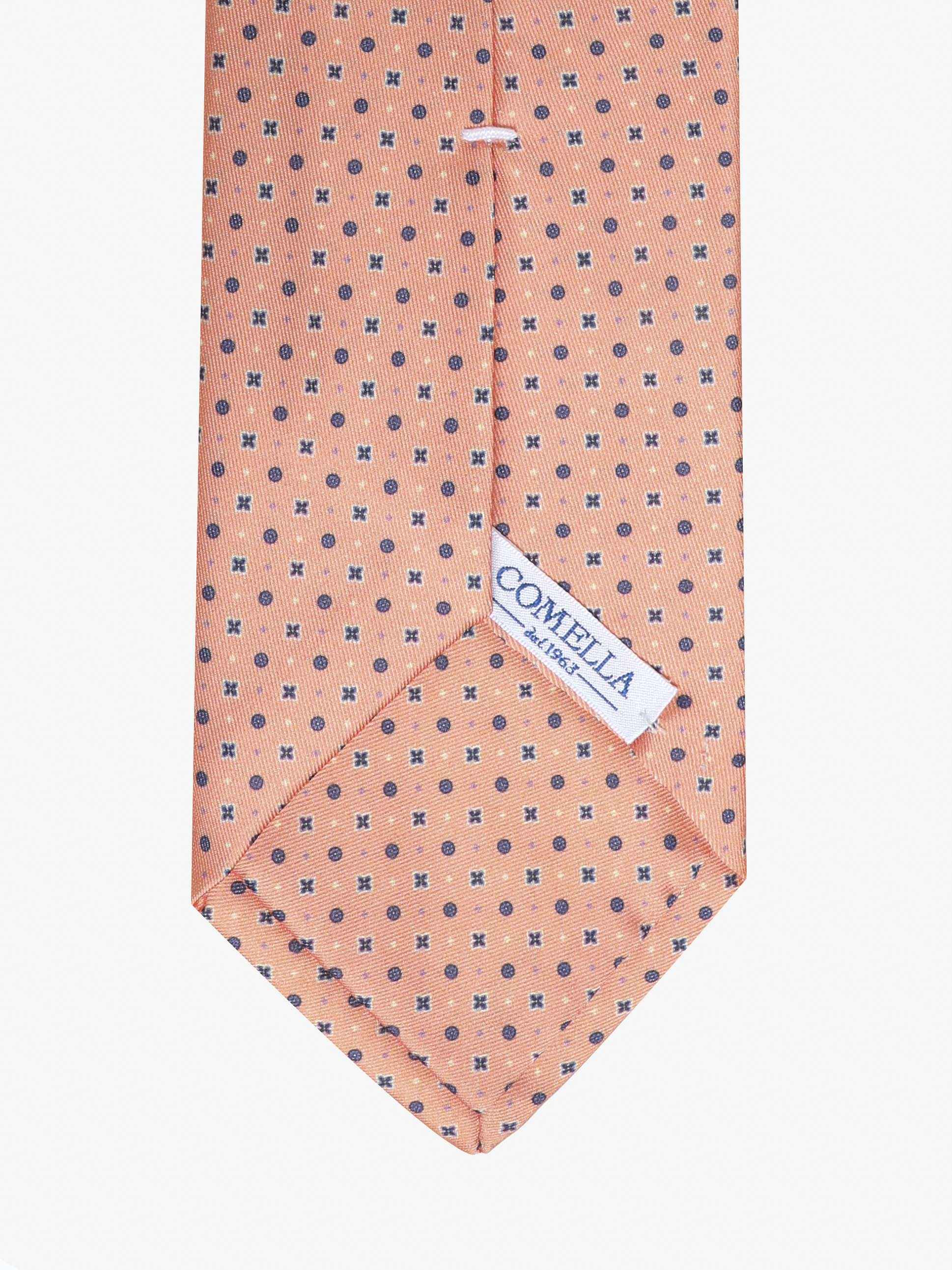 Cravatta con fantasia - Rosa Pesca - Comella Sartoria