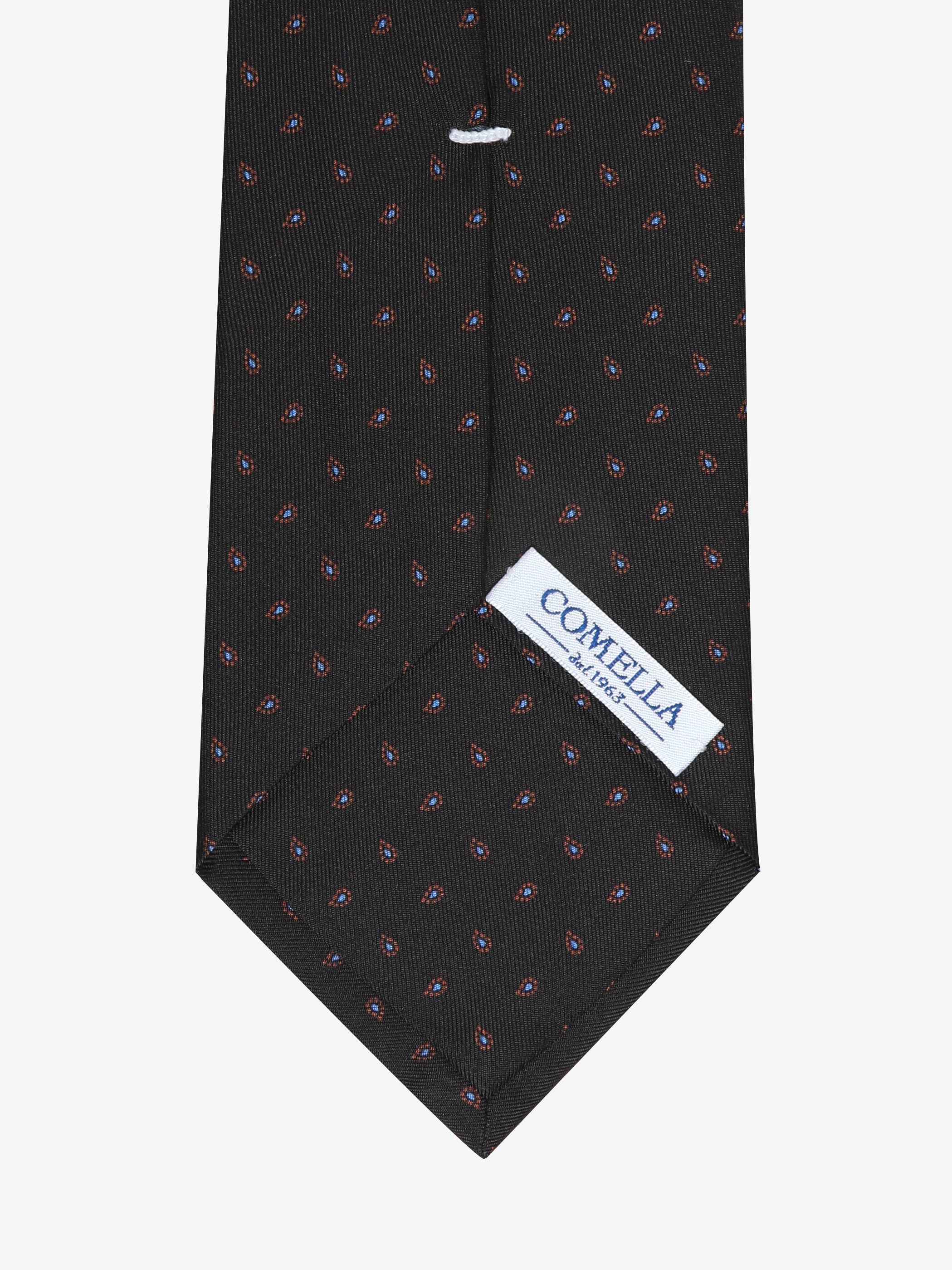 Cravatta con fantasia - Blu Scuro - Comella Sartoria