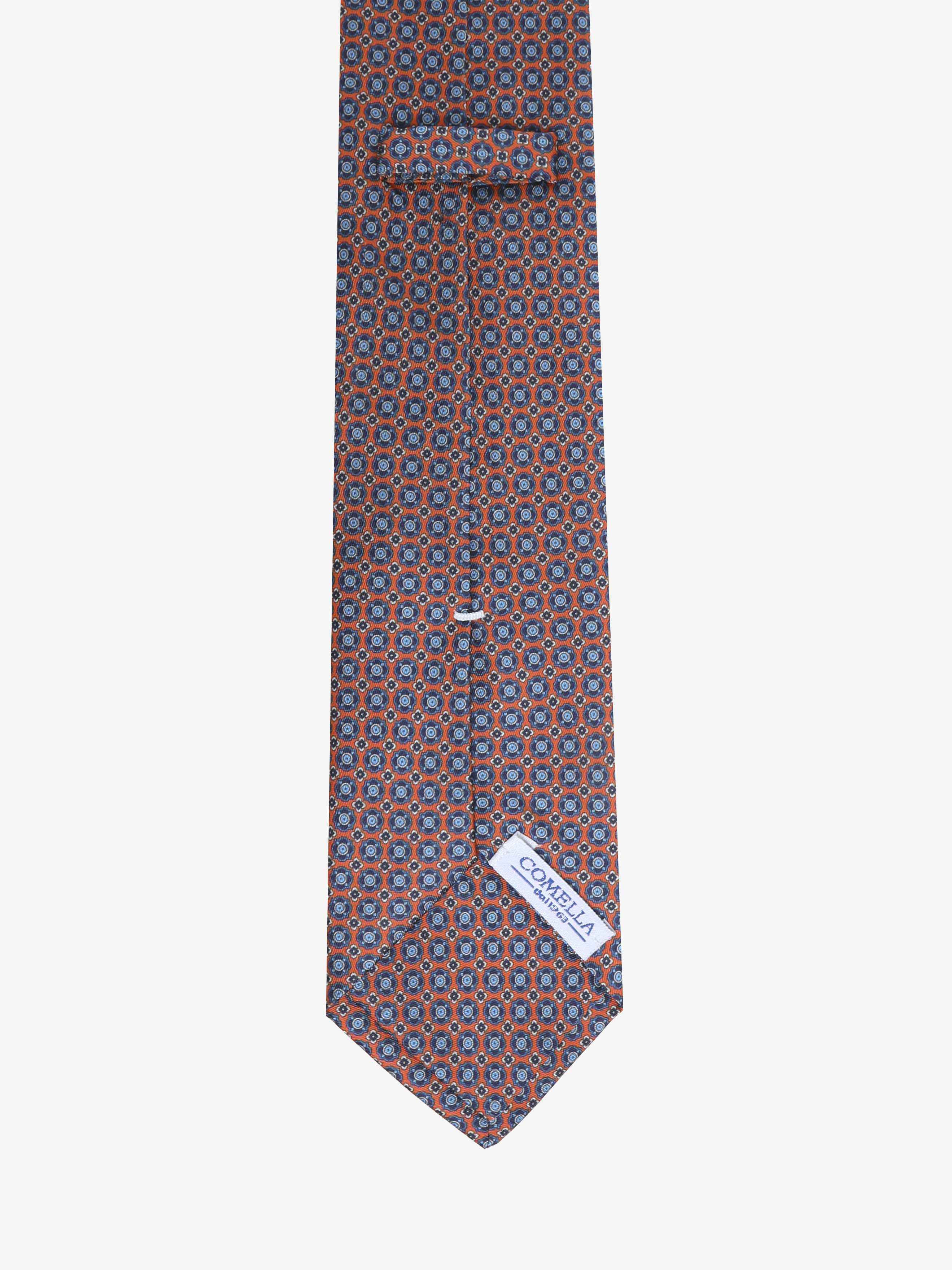 Cravatta con fantasia - Rosa Pesca - Comella Sartoria