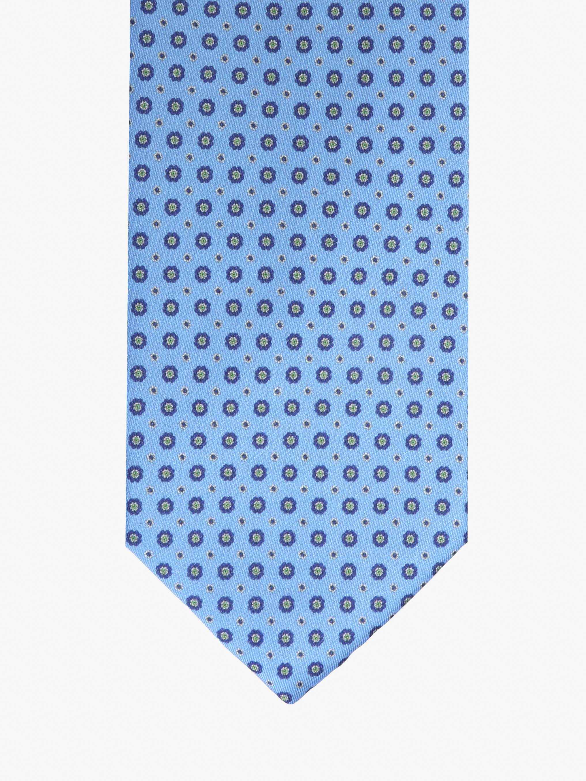 Cravatta con fantasia - Azzurra - Comella Sartoria
