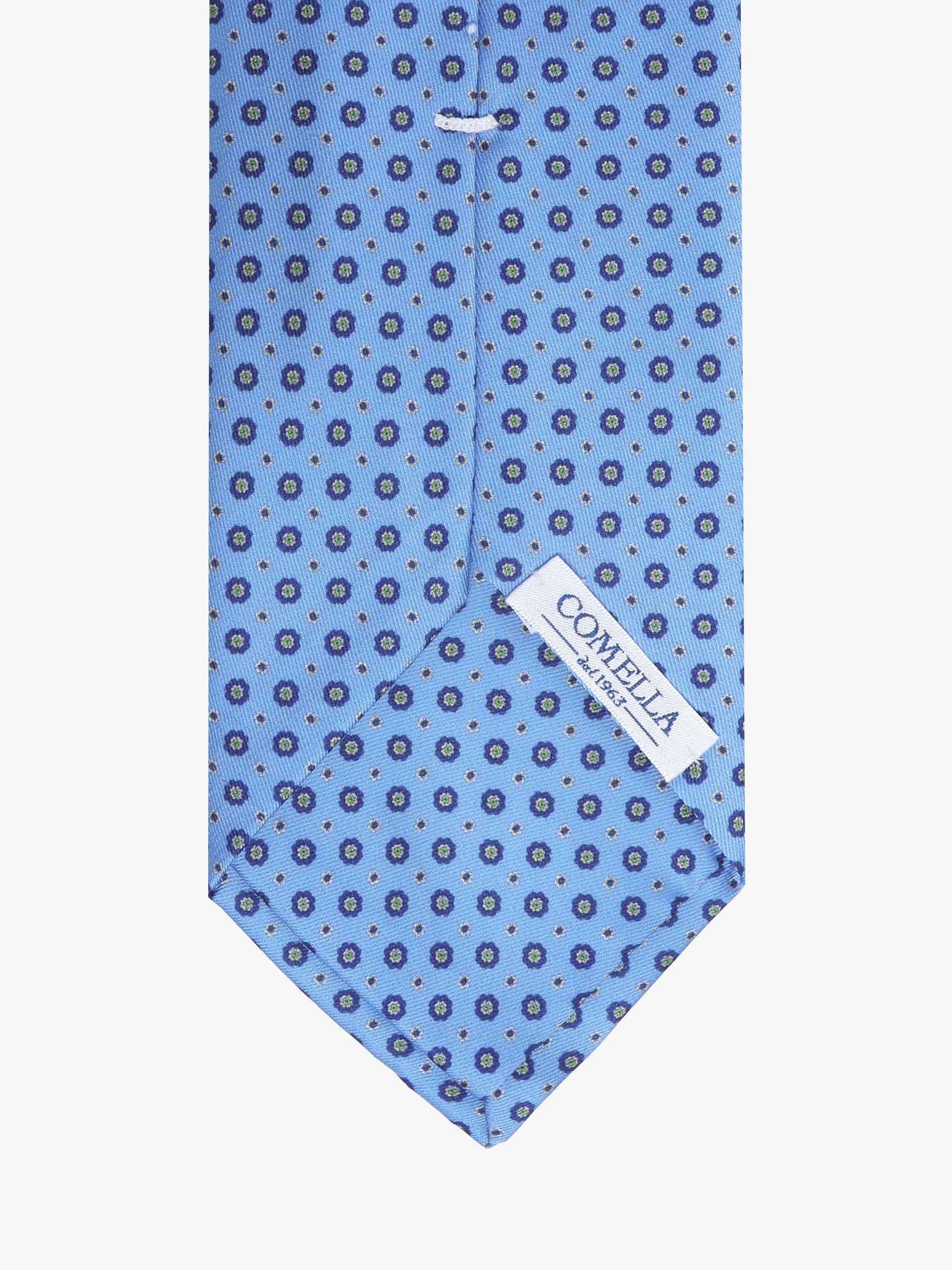 Cravatta con fantasia - Azzurra - Comella Sartoria