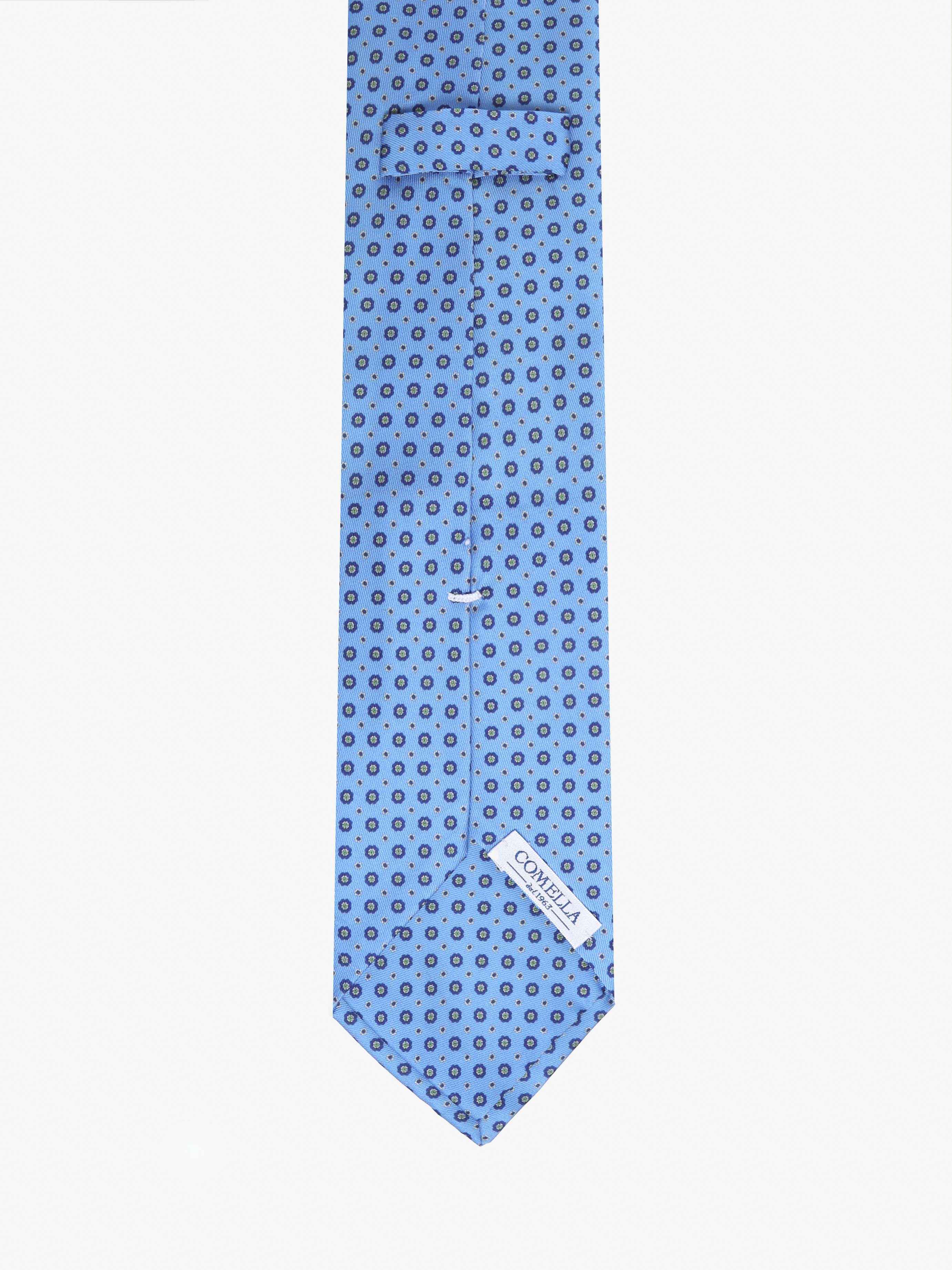Cravatta con fantasia - Azzurra - Comella Sartoria