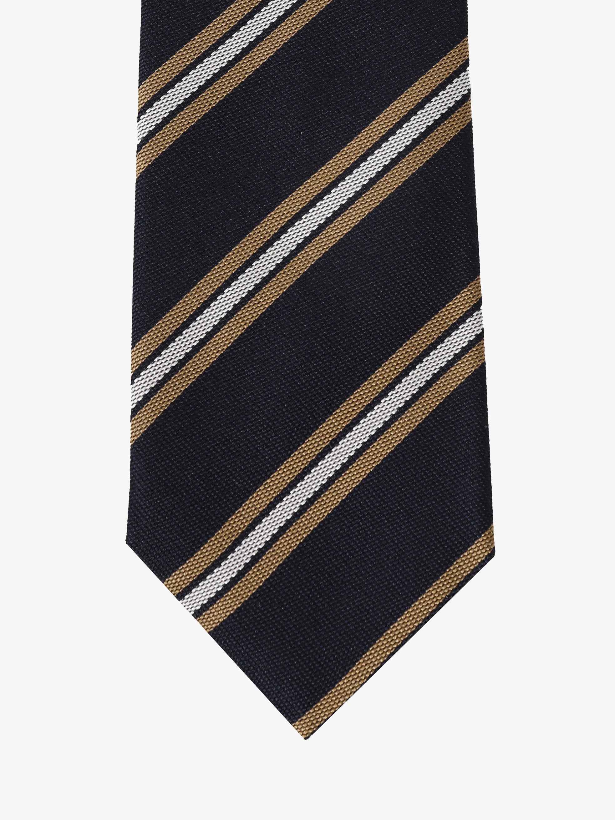 Cravatta a Strisce - Blu, Gialla & Bianca - Comella Sartoria