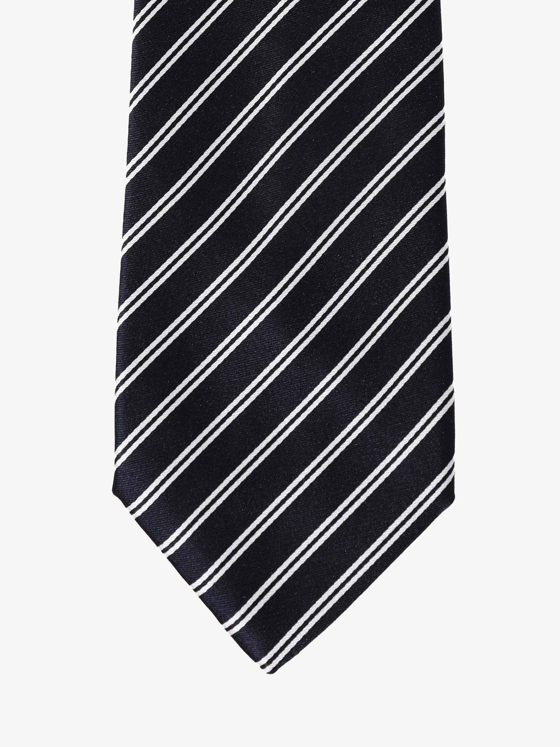 Cravatta a Strisce - Blu & Bianca - Comella Sartoria