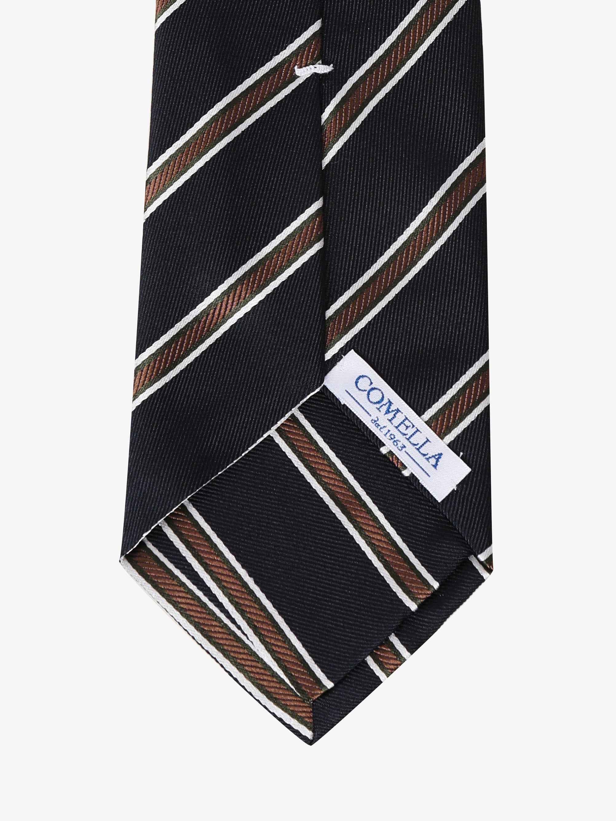 Cravatta Sartoriale - Blu & Marrone - Comella Sartoria