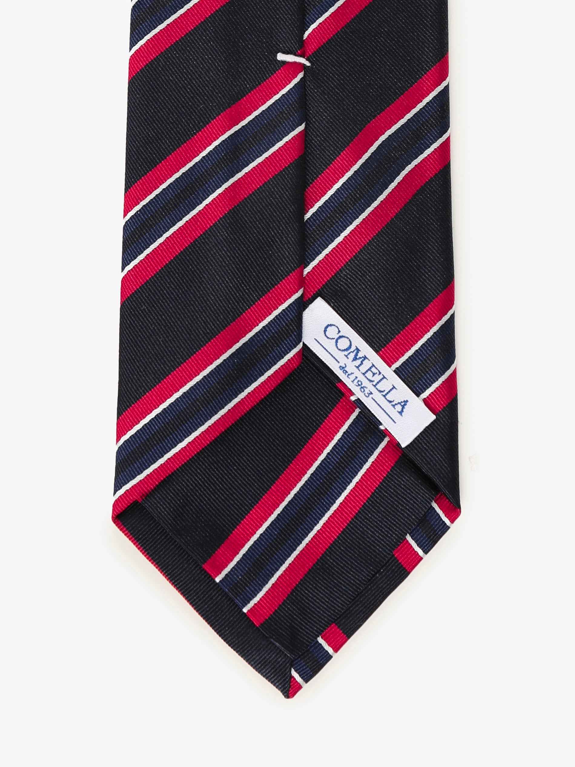 Cravatta a Strisce - Rossa & Blu - Comella Sartoria