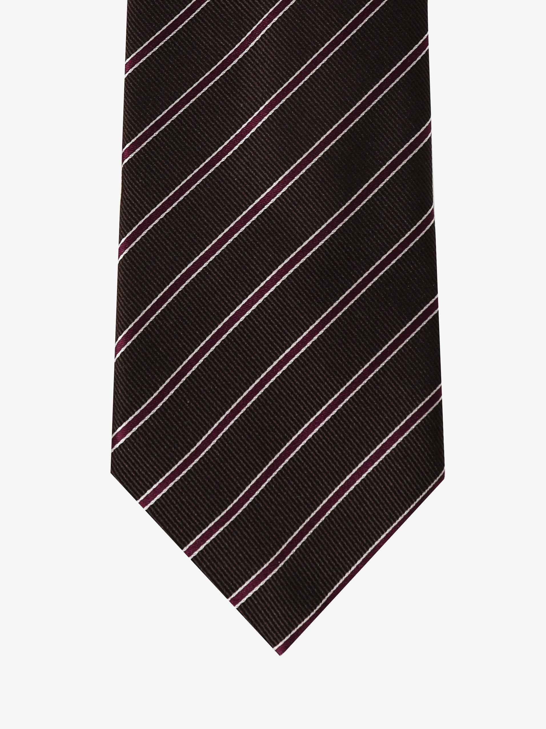 Cravatta a Strisce - Grigia & Marrone - Comella Sartoria