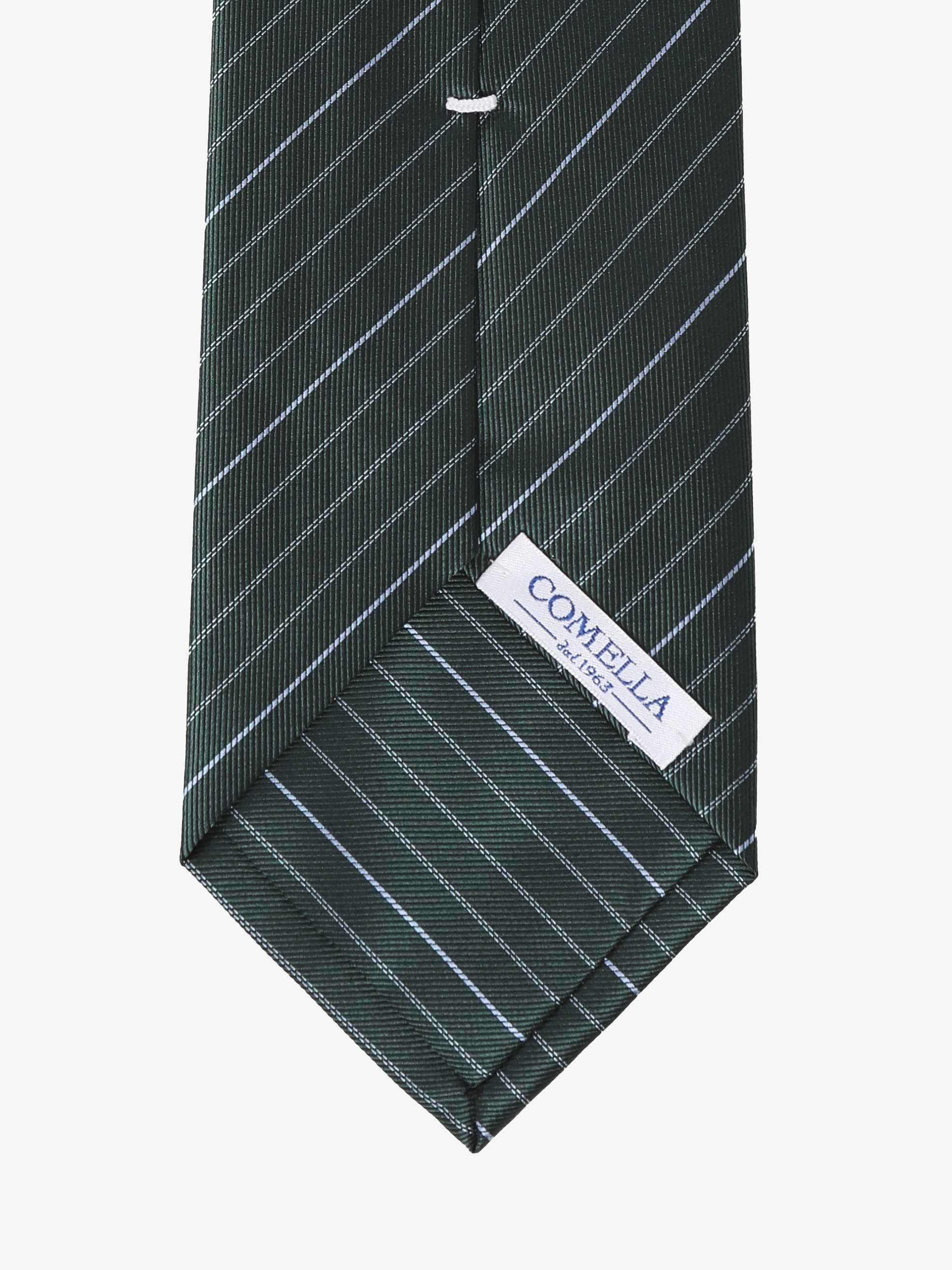 Cravatta a Strisce - Verde & Azzurra - Comella Sartoria