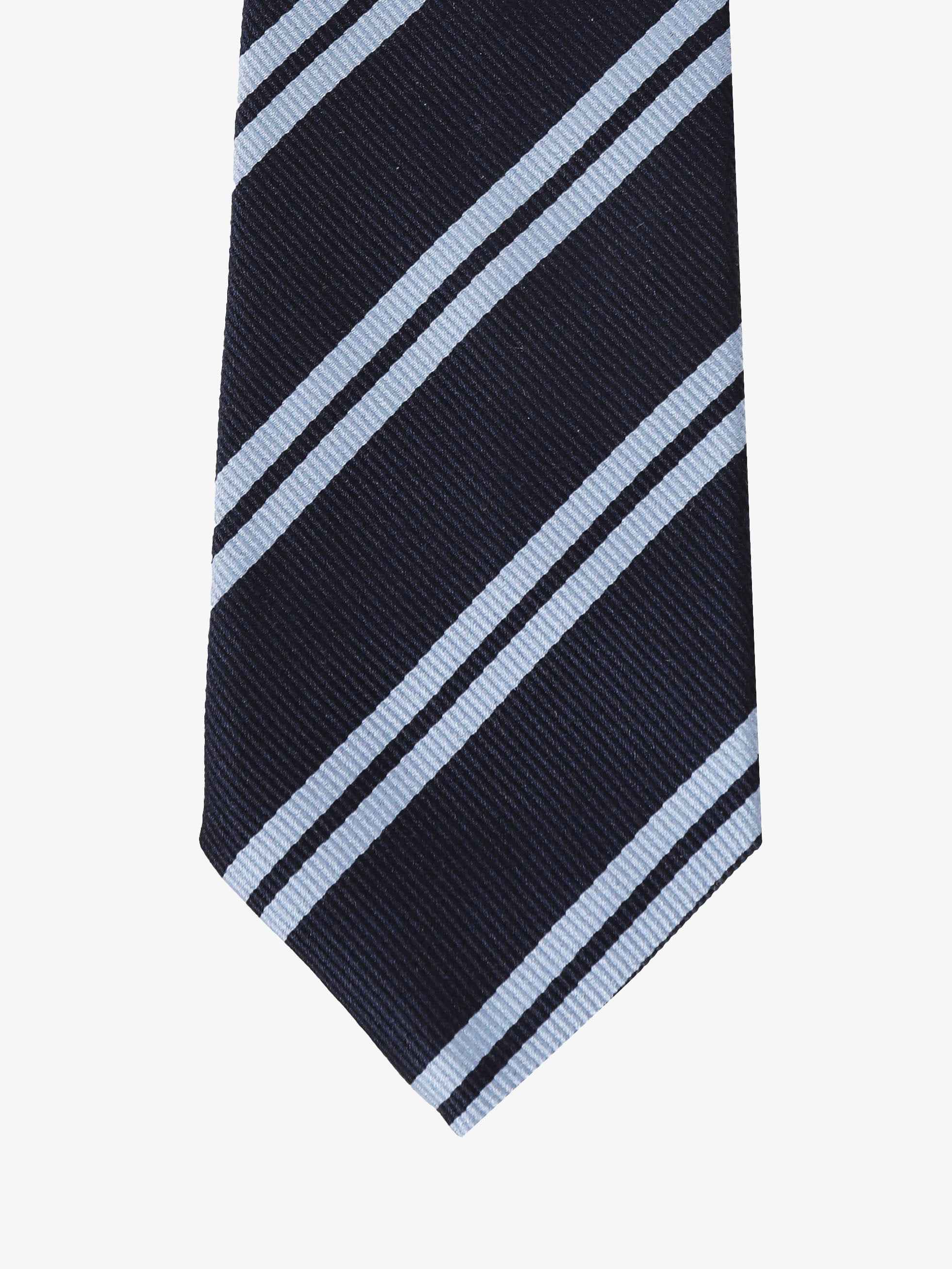 Cravatta a Strisce - Blu & Azzurra - Comella Sartoria