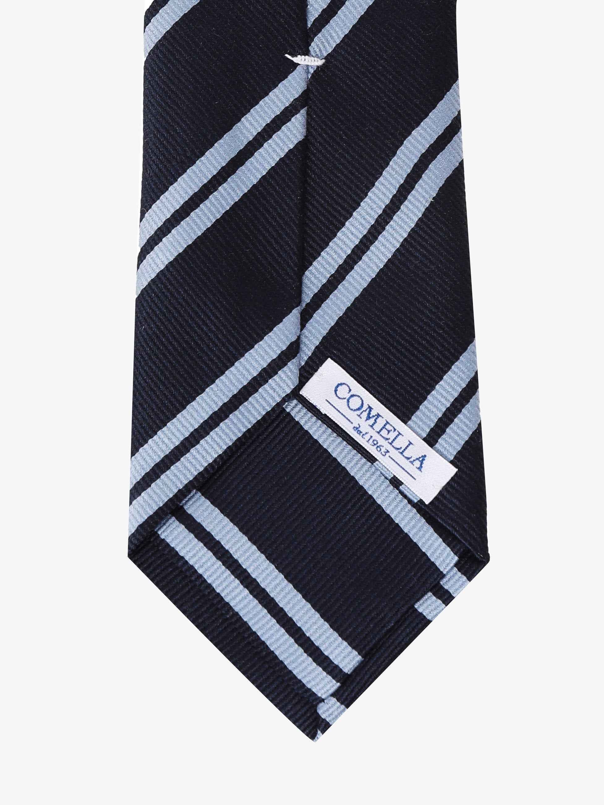 Cravatta a Strisce - Blu & Azzurra - Comella Sartoria