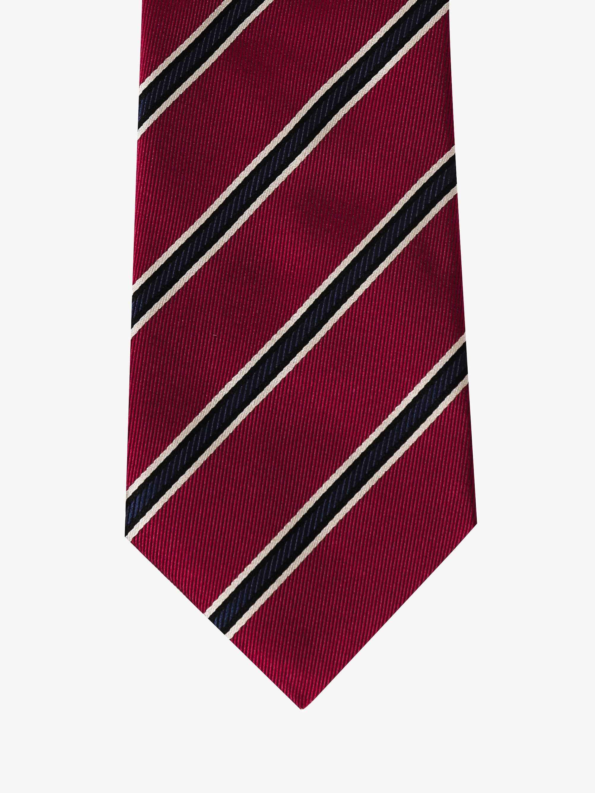 Cravatta a Strisce - Blu, Rossa & Bianca - Comella Sartoria