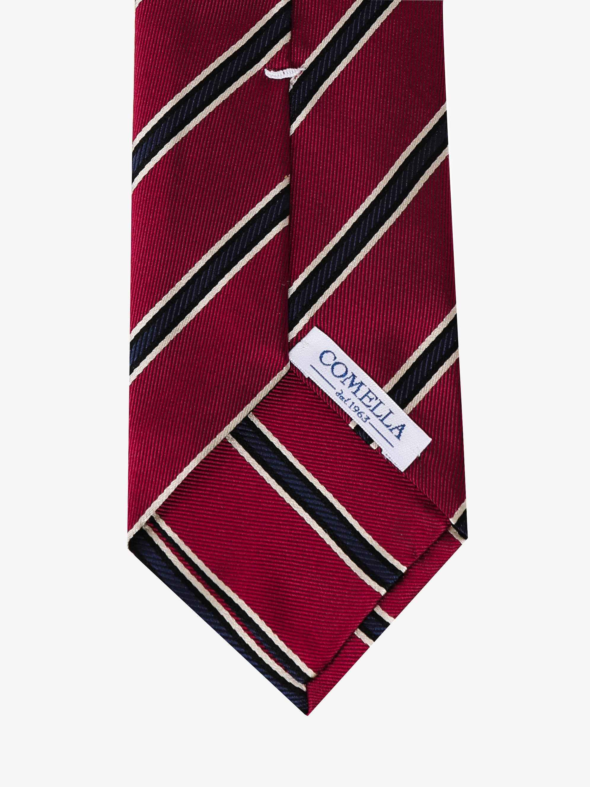 Cravatta a Strisce - Blu, Rossa & Bianca - Comella Sartoria