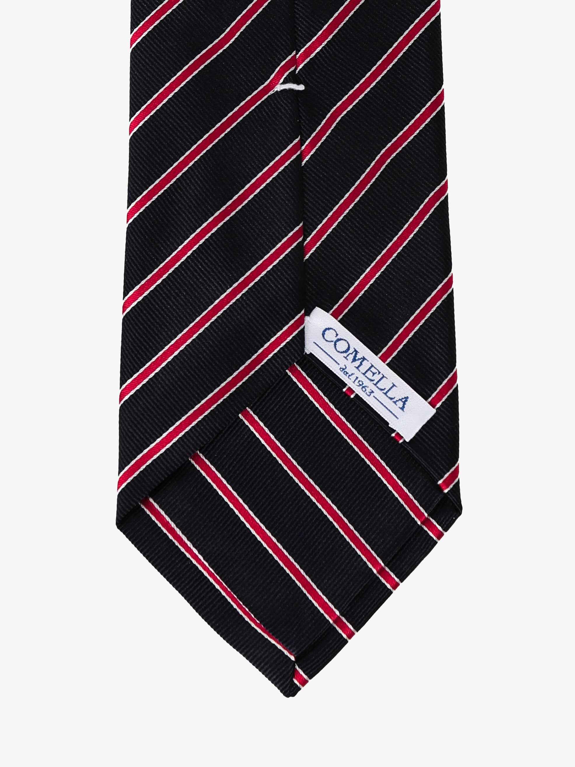 Cravatta a Strisce - Rossa & Blu - Comella Sartoria