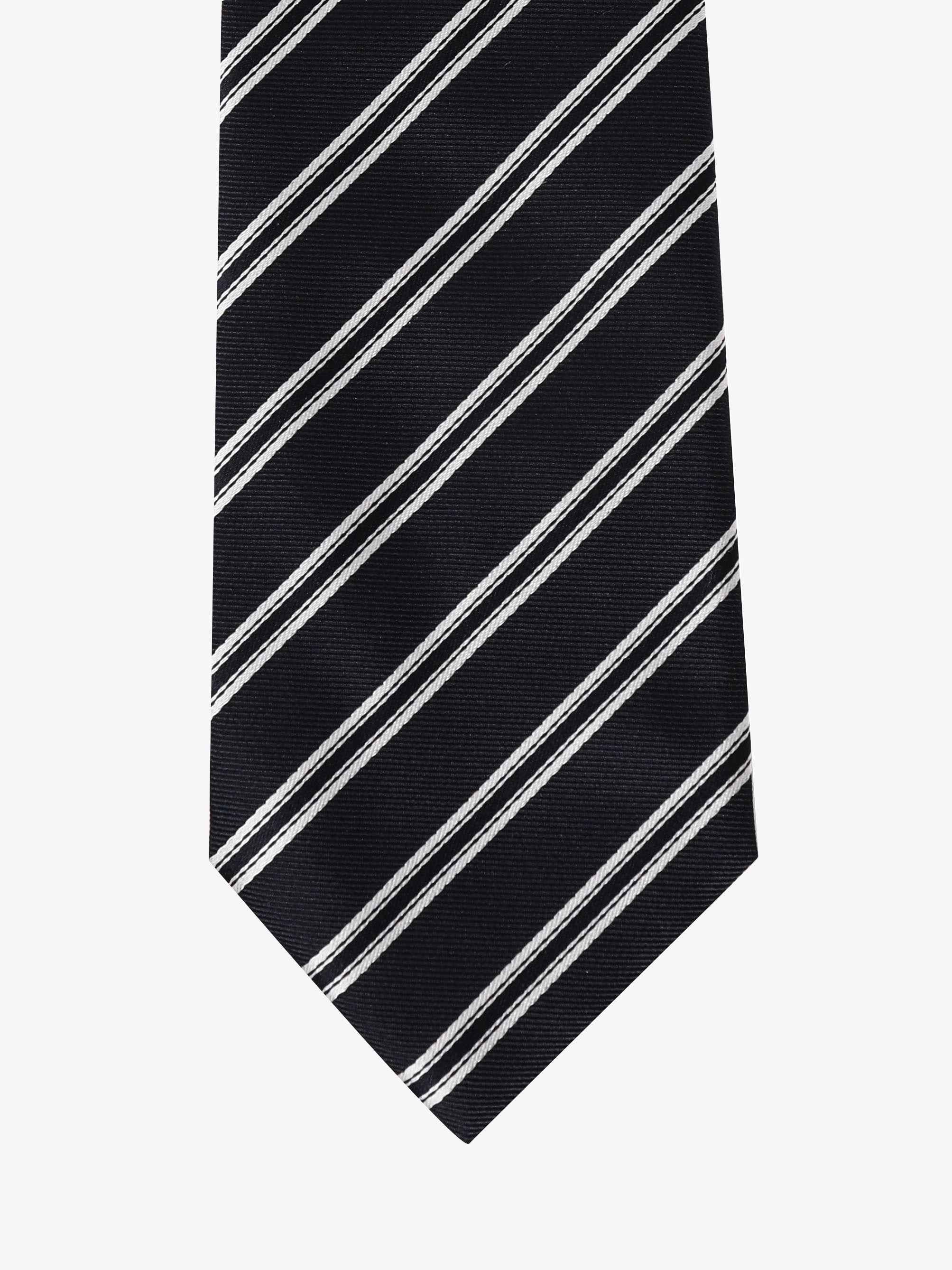 Cravatta a Strisce - Blu & Bianca - Comella Sartoria