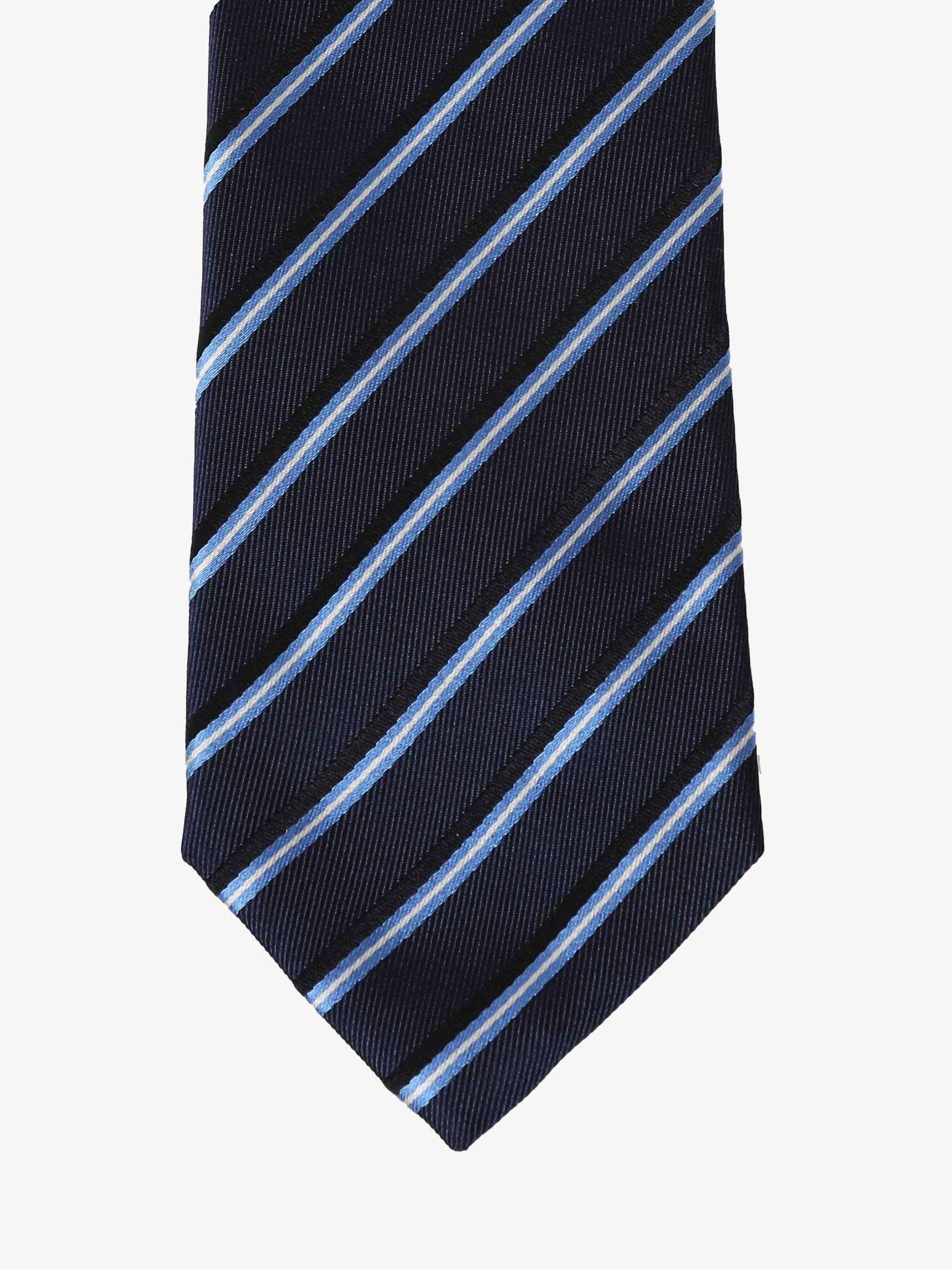 Cravatta a Strisce - Blu, Bianca & Azzurra - Comella Sartoria