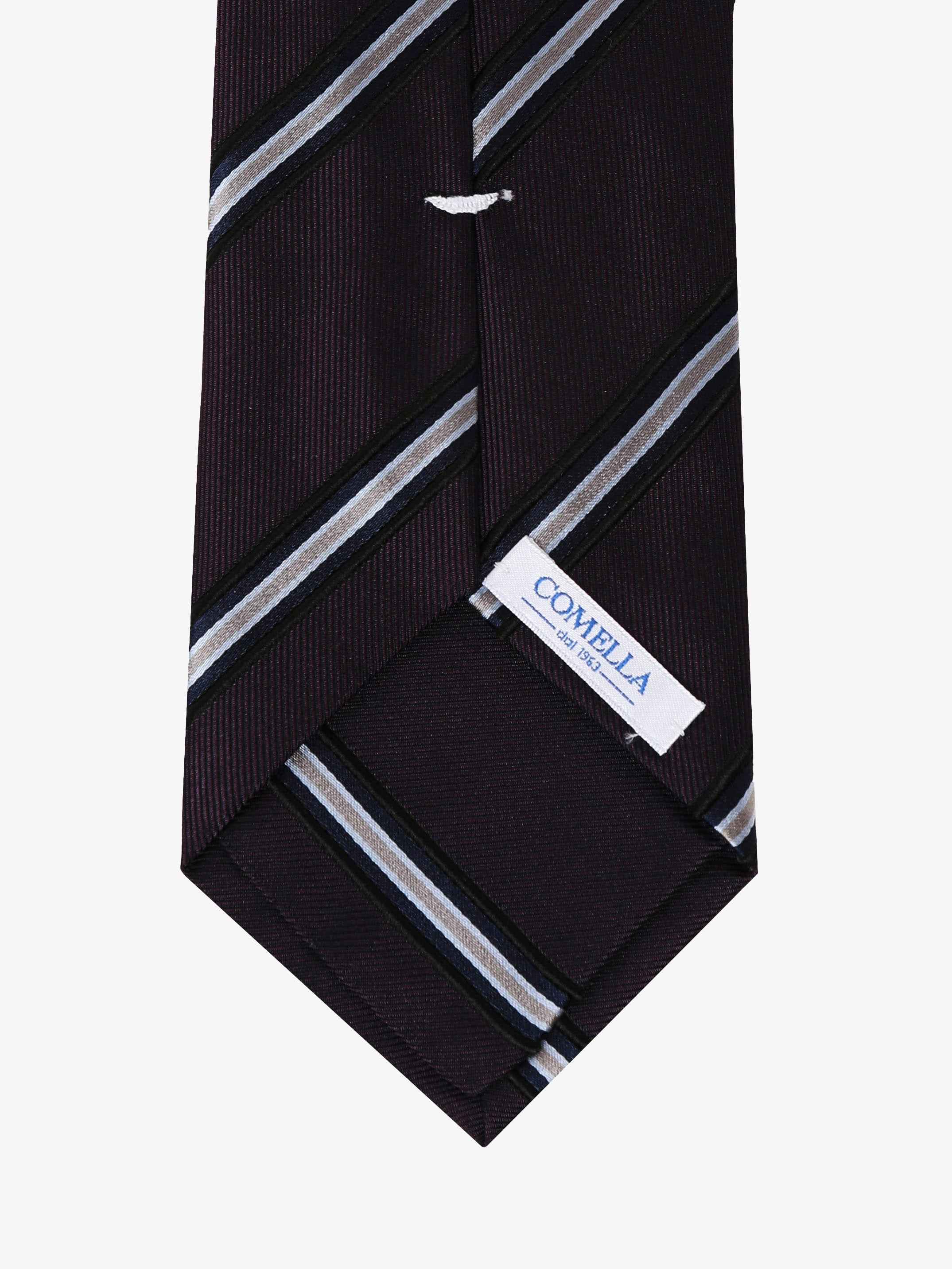 Cravatta a Strisce - Blu, Grigia & Azzurra - Comella Sartoria