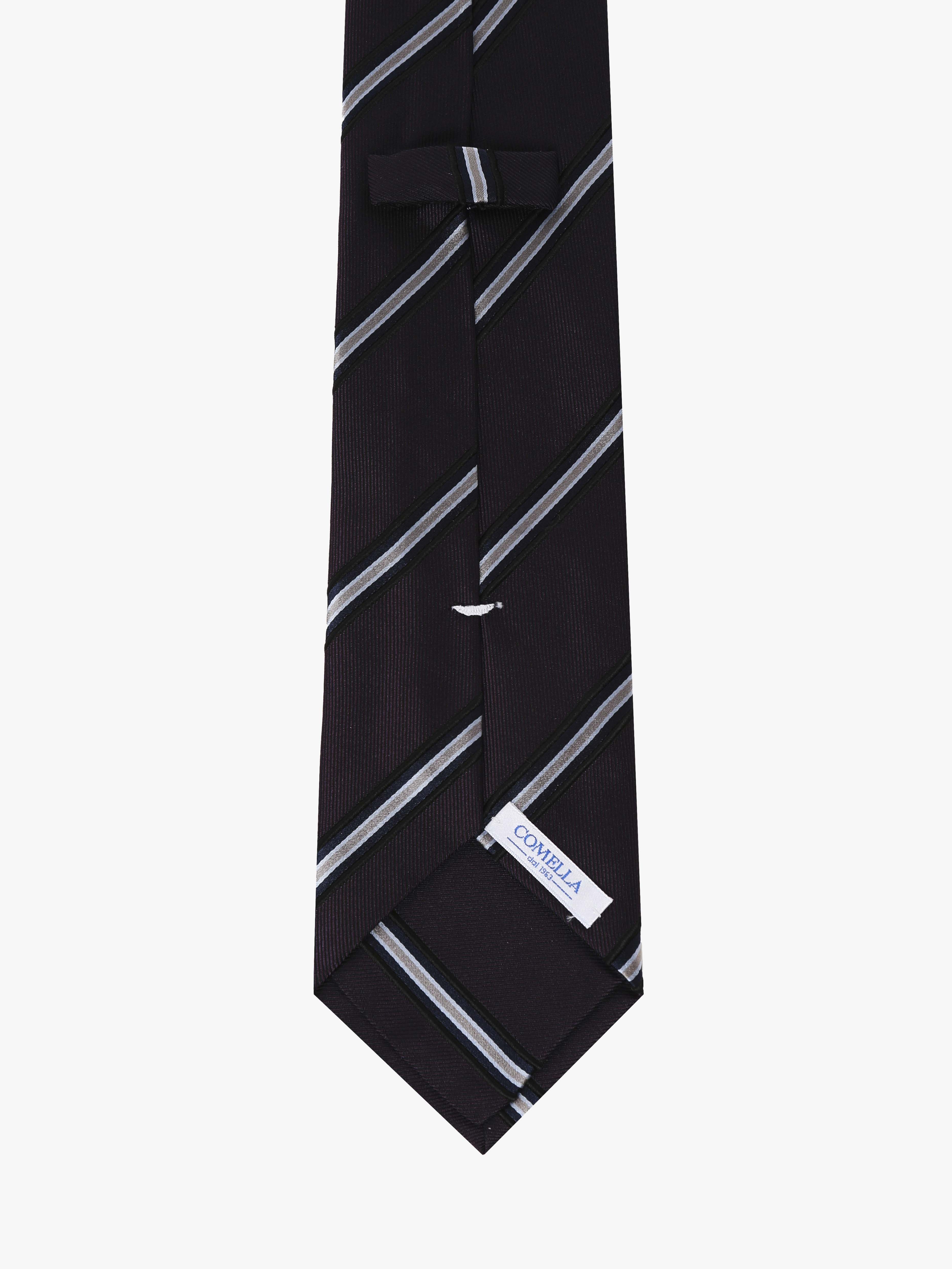 Cravatta a Strisce - Blu, Grigia & Azzurra